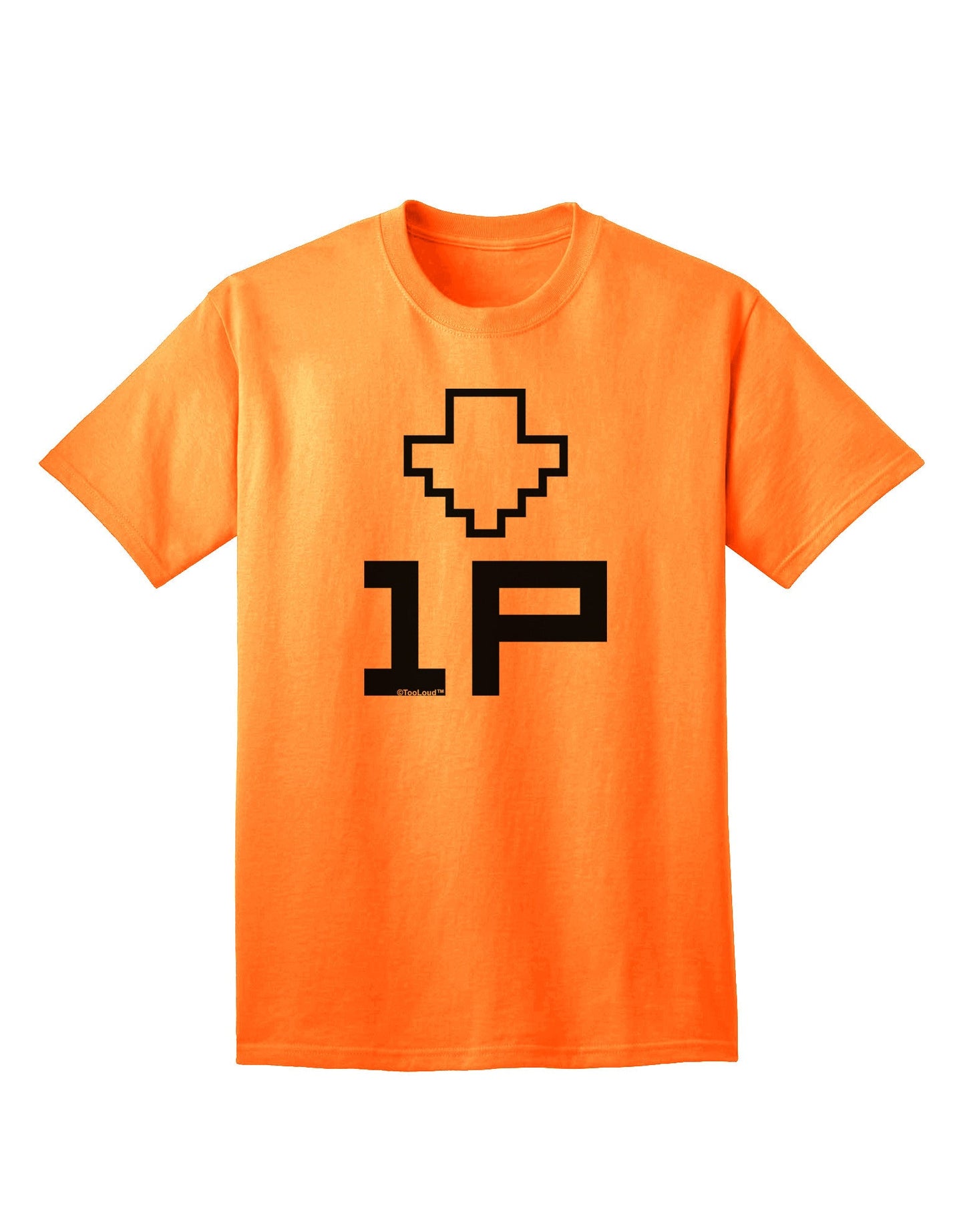 Player One Couples Design Adult T-Shirt-Mens T-Shirt-TooLoud-Neon-Orange-Small-Davson Sales