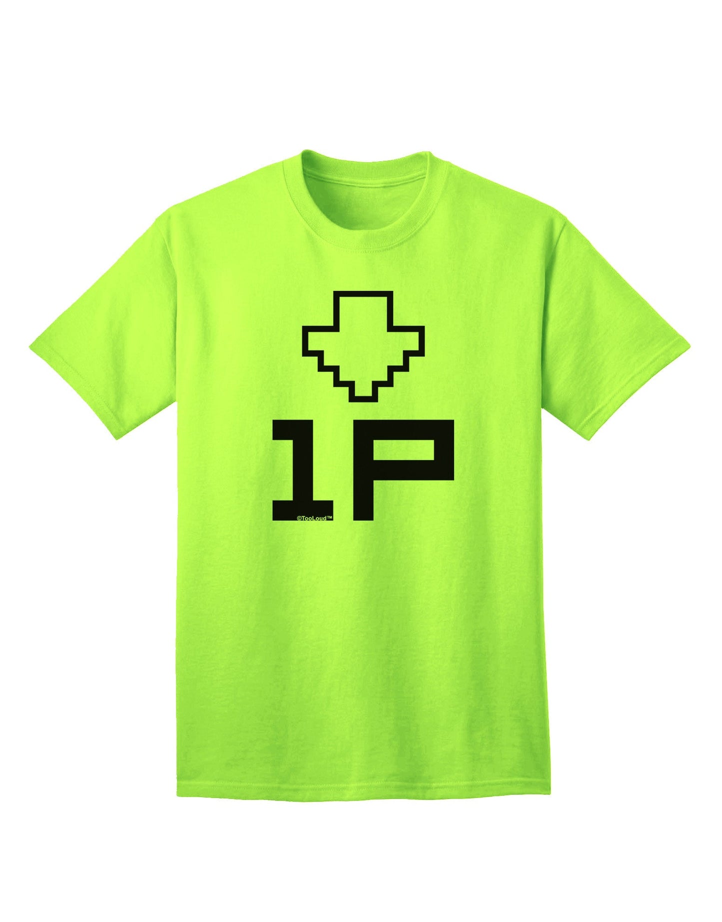 Player One Couples Design Adult T-Shirt-Mens T-Shirt-TooLoud-Neon-Green-Small-Davson Sales