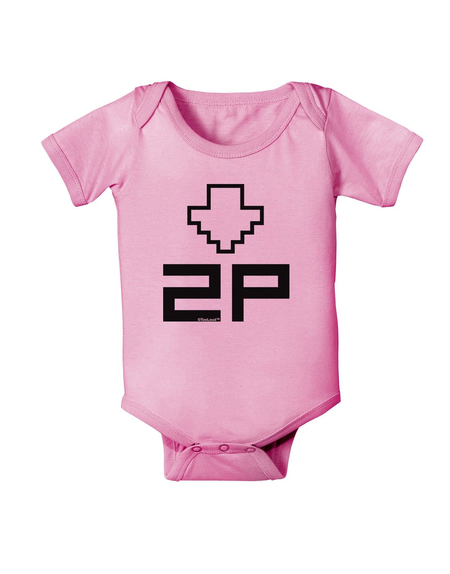 Player Two Selection Icon Baby Romper Bodysuit-Baby Romper-TooLoud-Pink-06-Months-Davson Sales