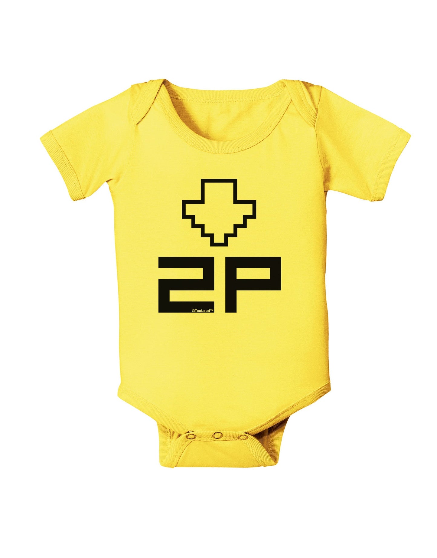 Player Two Selection Icon Baby Romper Bodysuit-Baby Romper-TooLoud-Yellow-06-Months-Davson Sales