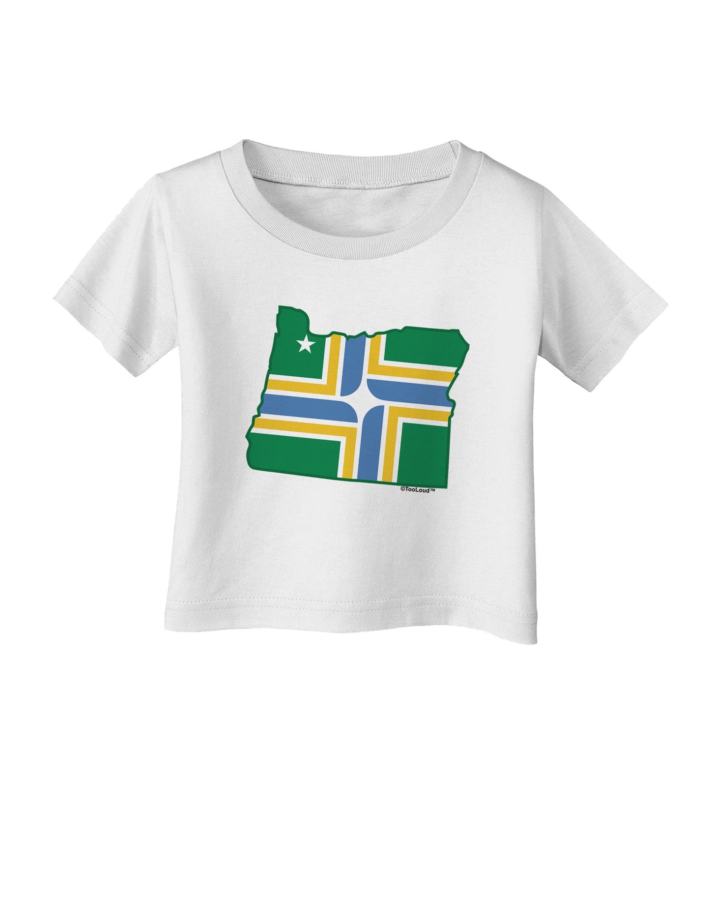Portland Oregon Flag Infant T-Shirt-Infant T-Shirt-TooLoud-White-06-Months-Davson Sales