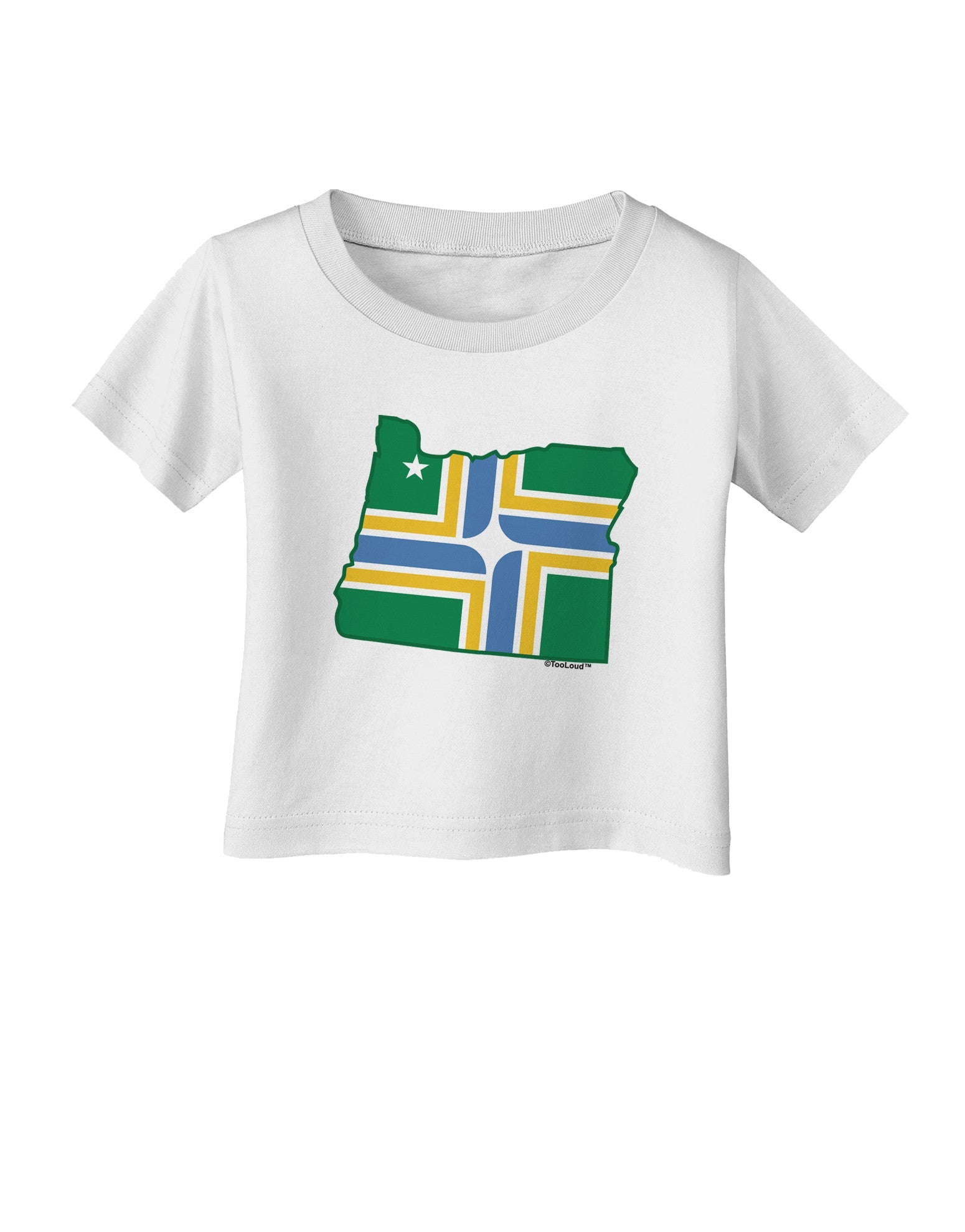 Portland Oregon Flag Infant T-Shirt-Infant T-Shirt-TooLoud-White-06-Months-Davson Sales