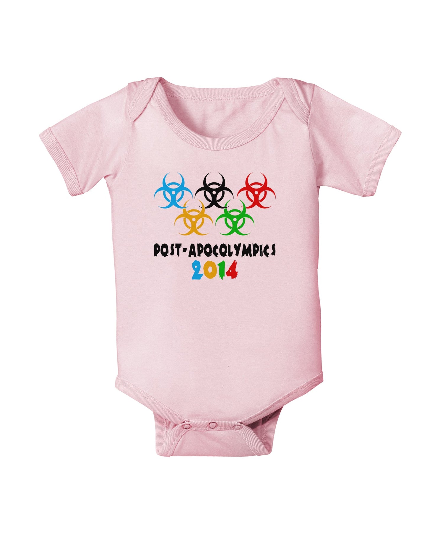 Post-Apocolympics 2014 - Zombie Baby Romper Bodysuit-Baby Romper-TooLoud-Light-Pink-06-Months-Davson Sales