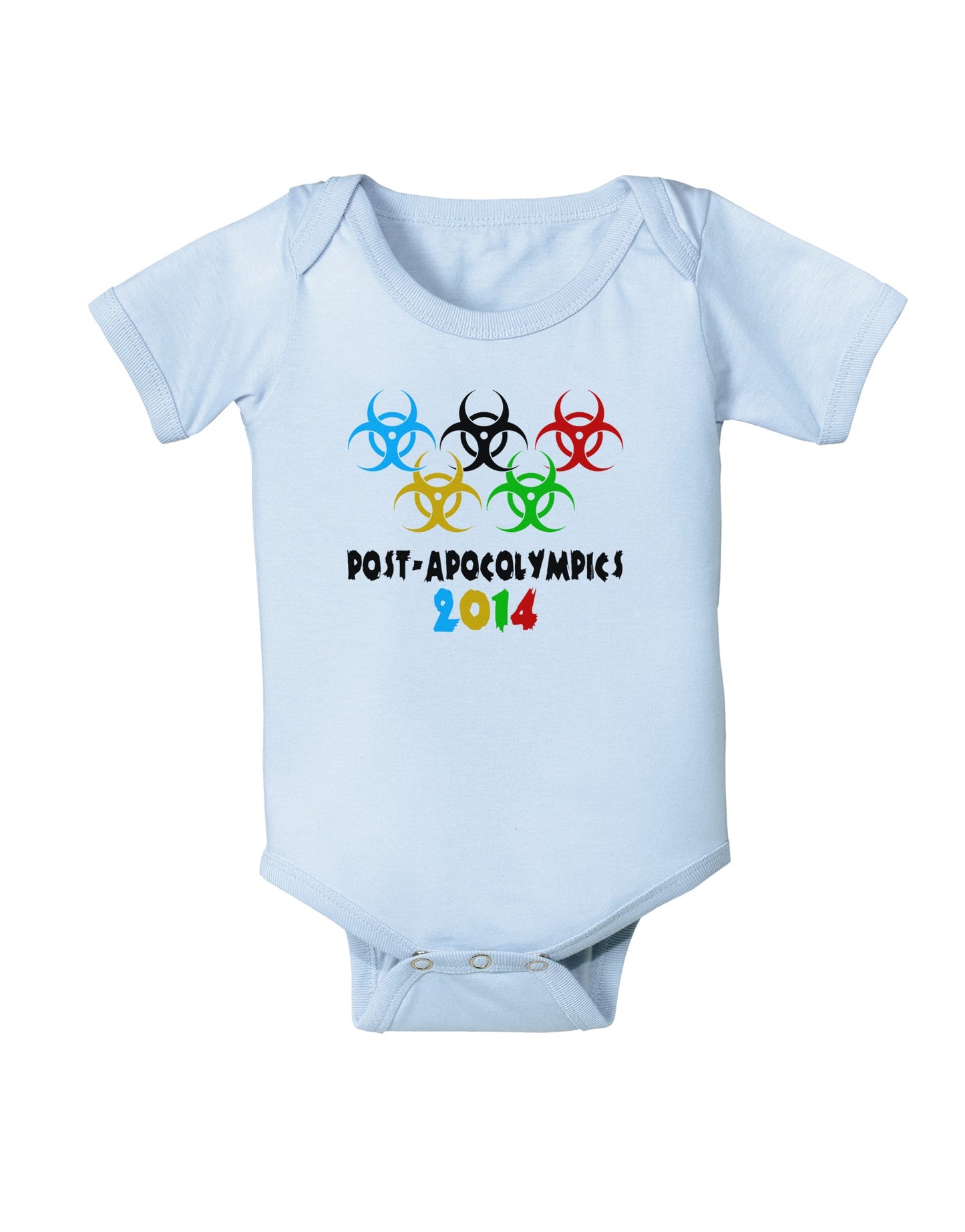 Post-Apocolympics 2014 - Zombie Baby Romper Bodysuit-Baby Romper-TooLoud-Light-Blue-06-Months-Davson Sales