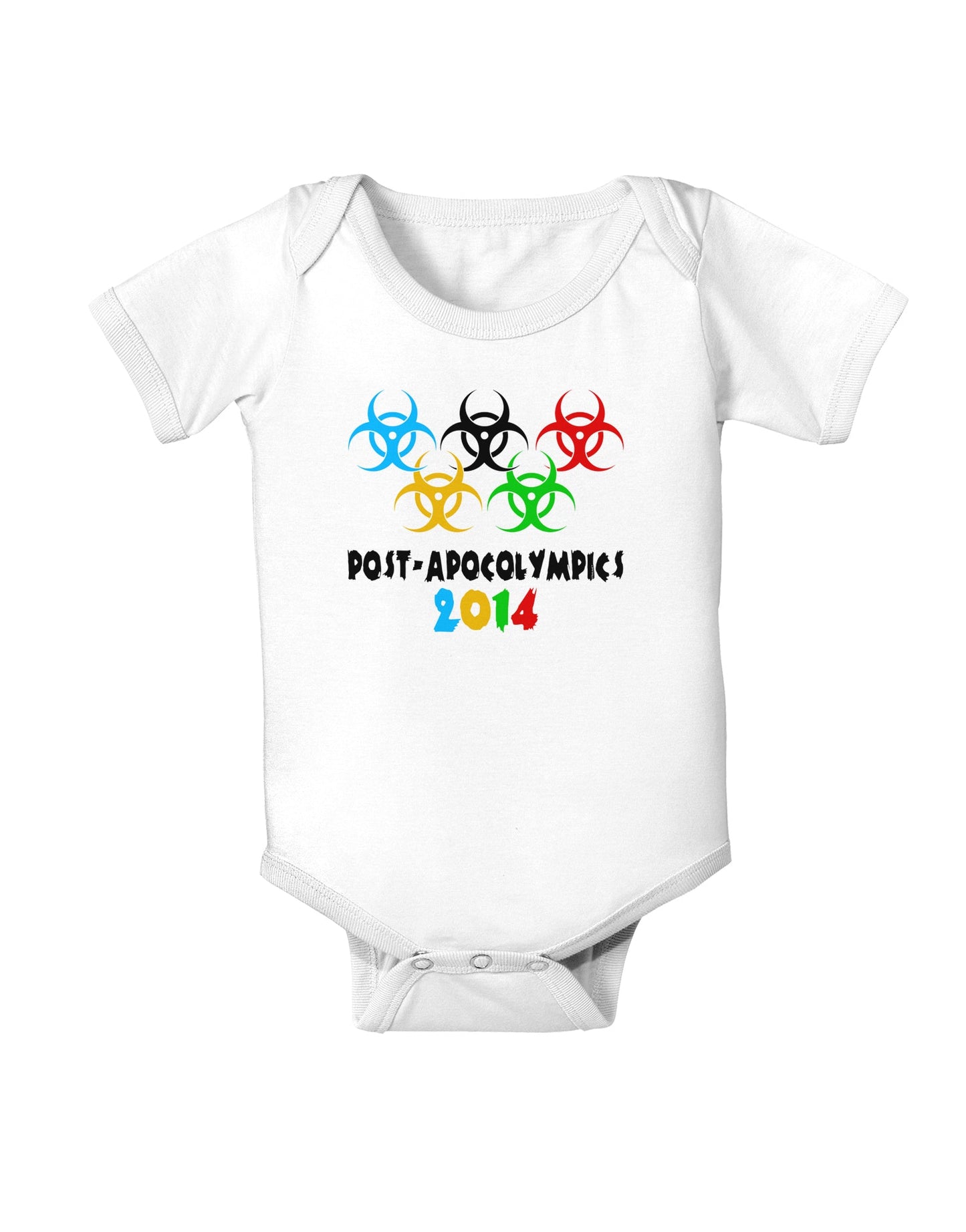 Post-Apocolympics 2014 - Zombie Baby Romper Bodysuit-Baby Romper-TooLoud-White-06-Months-Davson Sales