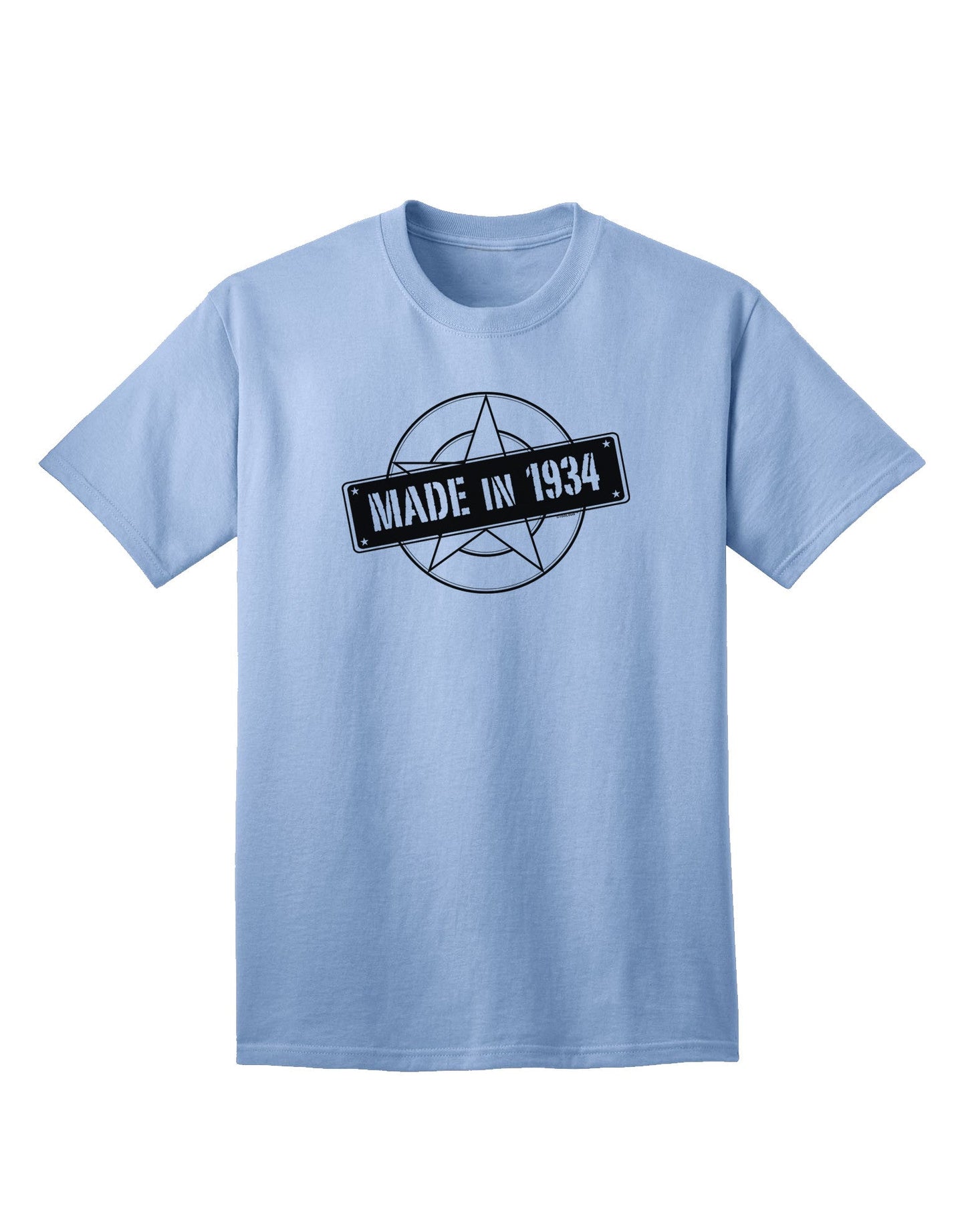 Premium Adult T-Shirt - Authentic 1934 Birth Year Edition-Mens T-shirts-TooLoud-Light-Blue-Small-Davson Sales