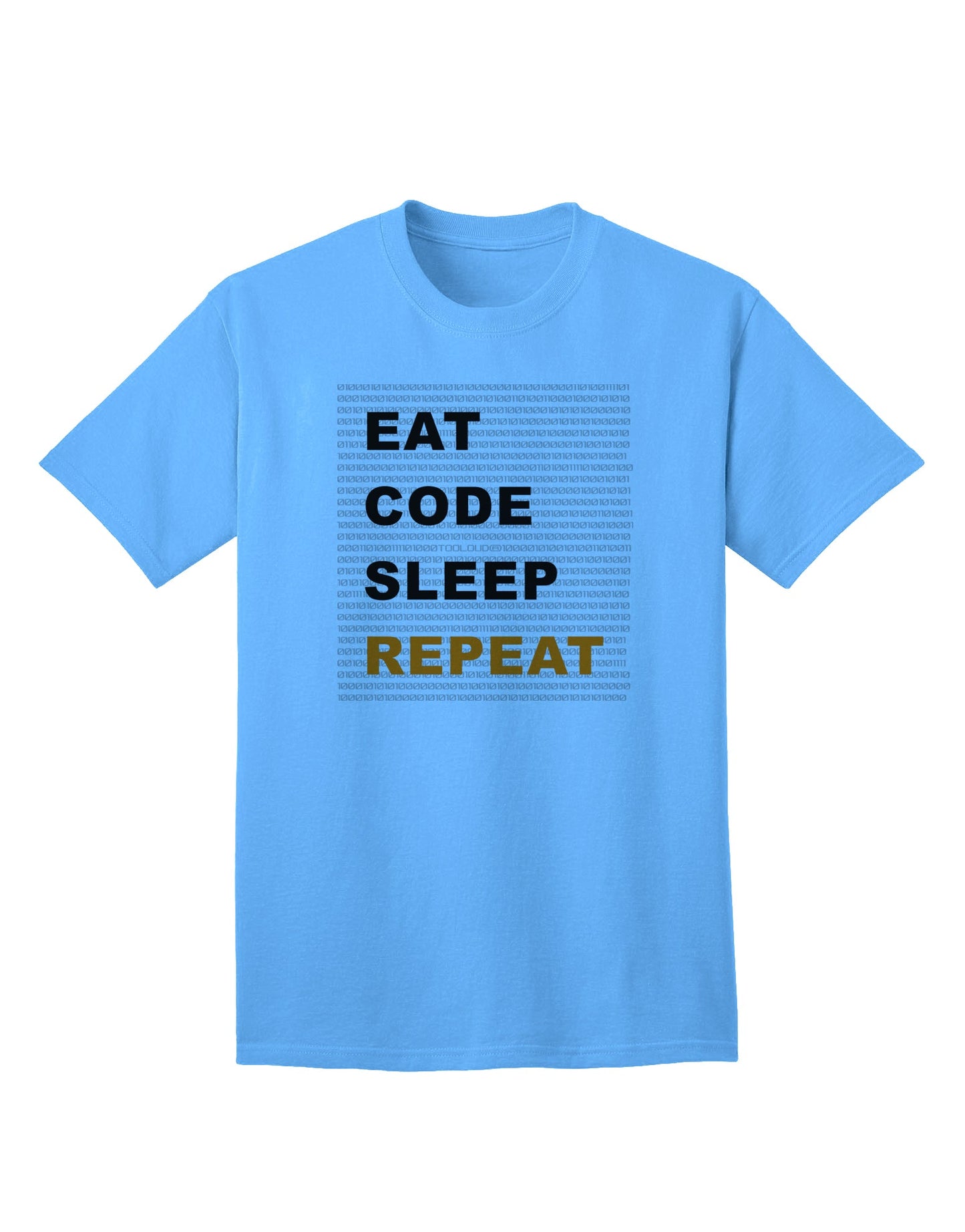 Premium Adult T-Shirt - Embrace Your Passion for Coding with the Eat Sleep Code Repeat Collection by TooLoud-Mens T-shirts-TooLoud-Aquatic-Blue-Small-Davson Sales