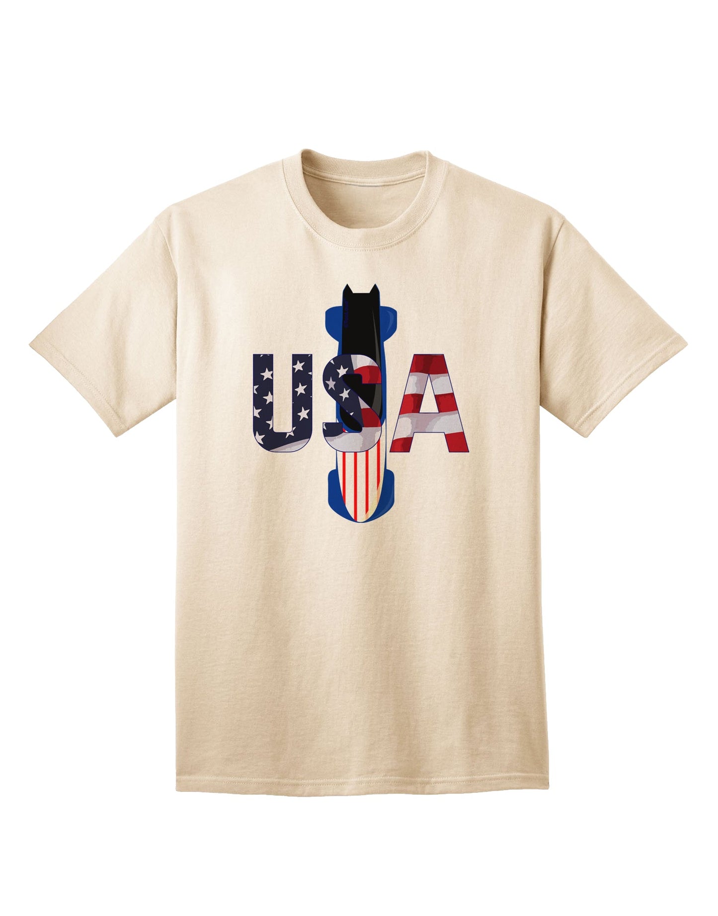 Premium Quality USA Bobsled Adult T-Shirt - A Must-Have for Enthusiasts-Mens T-shirts-TooLoud-Natural-Small-Davson Sales