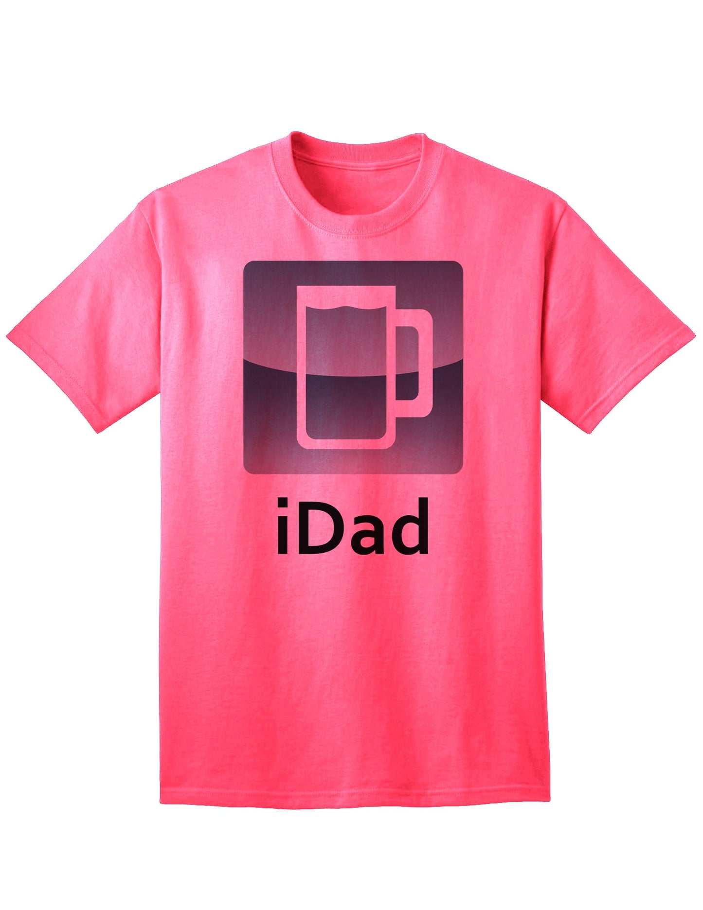 Premium iDad Beer Adult T-Shirt for Discerning Customers-Mens T-shirts-TooLoud-Neon-Pink-Small-Davson Sales