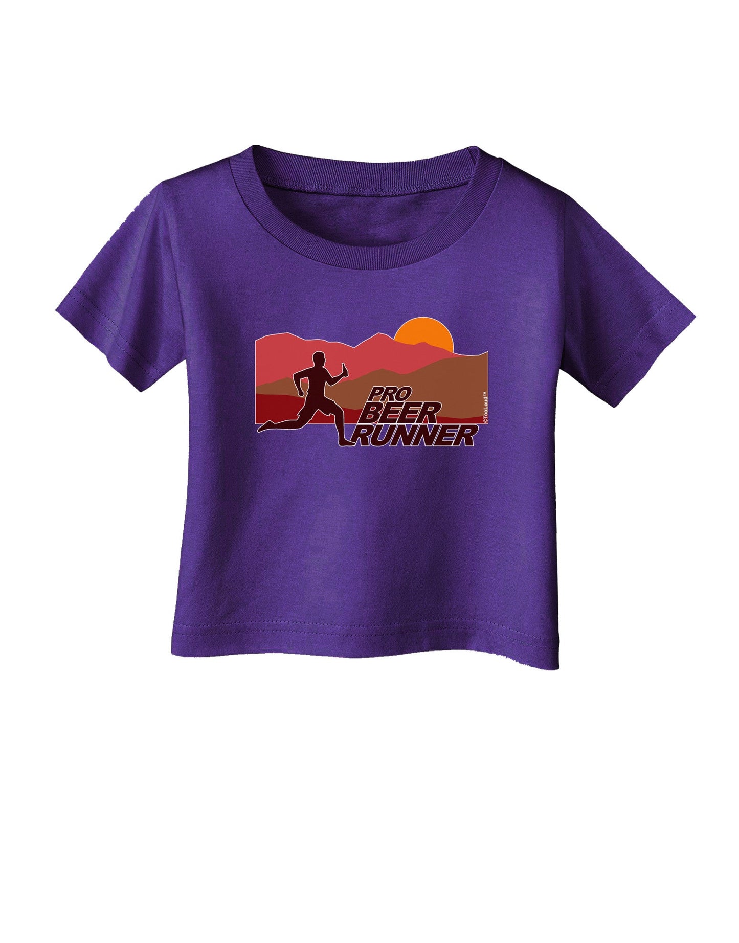 Pro Beer Runner Man Infant T-Shirt Dark-Infant T-Shirt-TooLoud-Purple-06-Months-Davson Sales