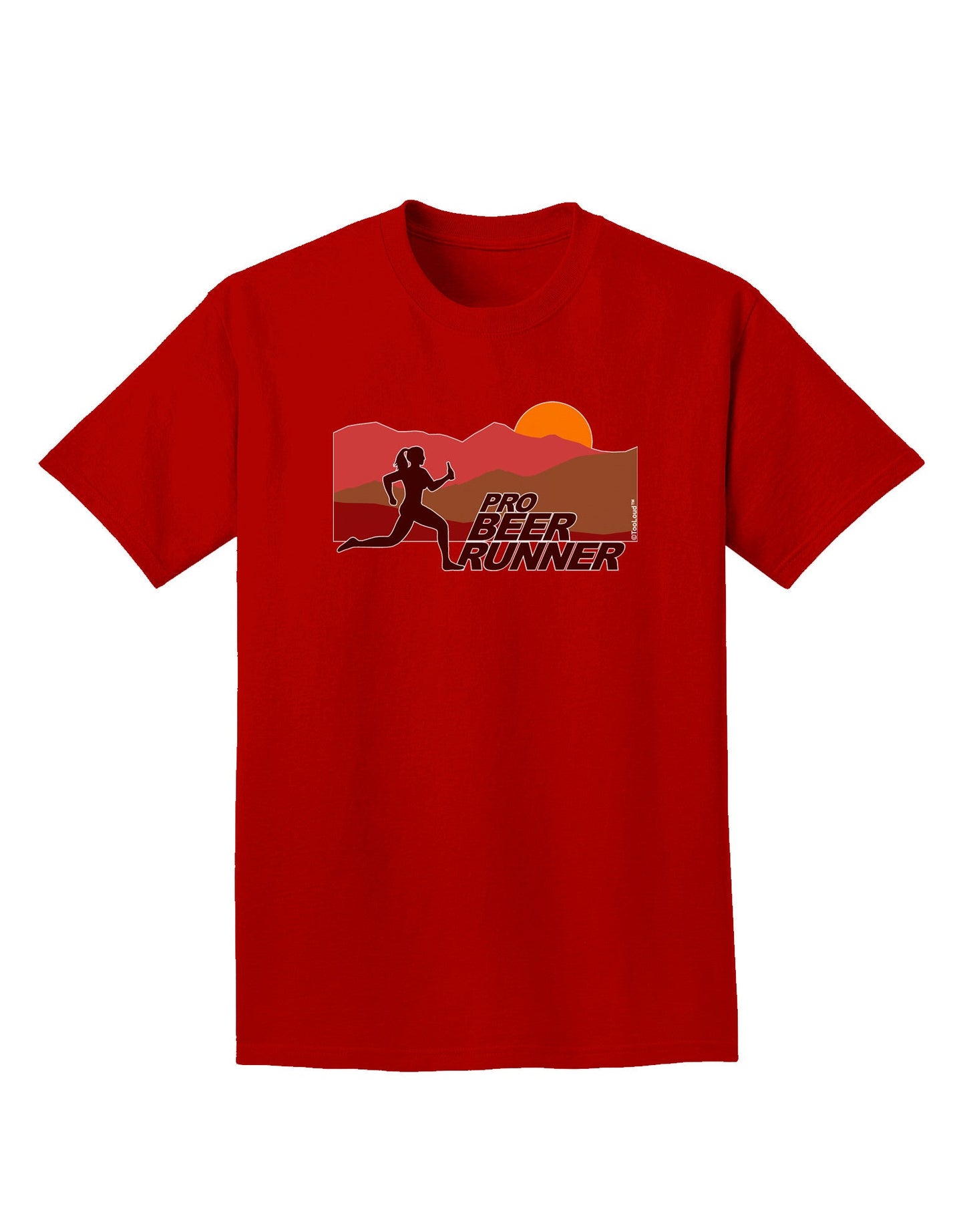 Pro Beer Runner Woman Adult Dark T-Shirt-Mens T-Shirt-TooLoud-Red-Small-Davson Sales