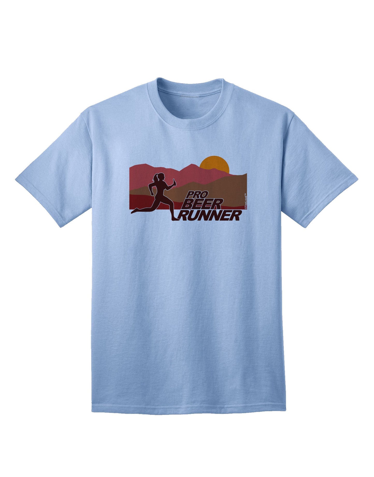 Pro Beer Runner Woman Adult T-Shirt-unisex t-shirt-TooLoud-Light-Blue-Small-Davson Sales