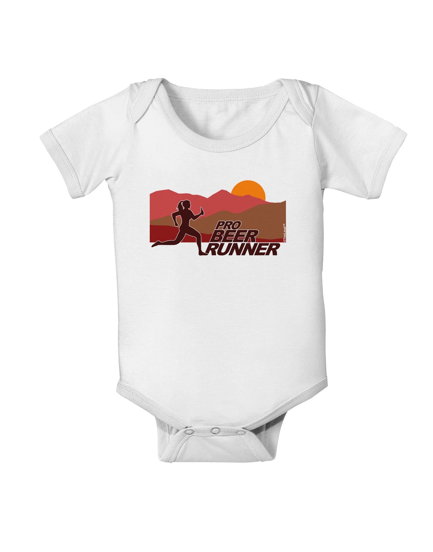 Pro Beer Runner Woman Baby Romper Bodysuit-Baby Romper-TooLoud-White-06-Months-Davson Sales