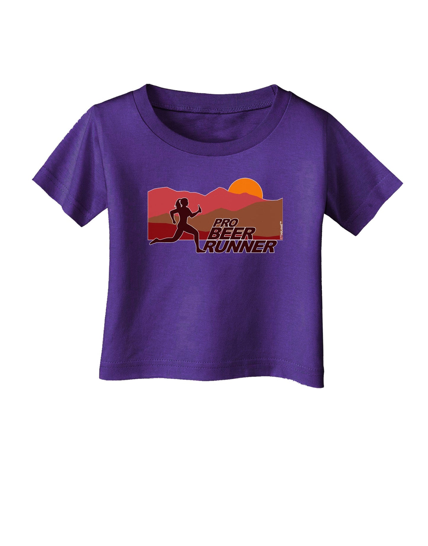 Pro Beer Runner Woman Infant T-Shirt Dark-Infant T-Shirt-TooLoud-Purple-06-Months-Davson Sales