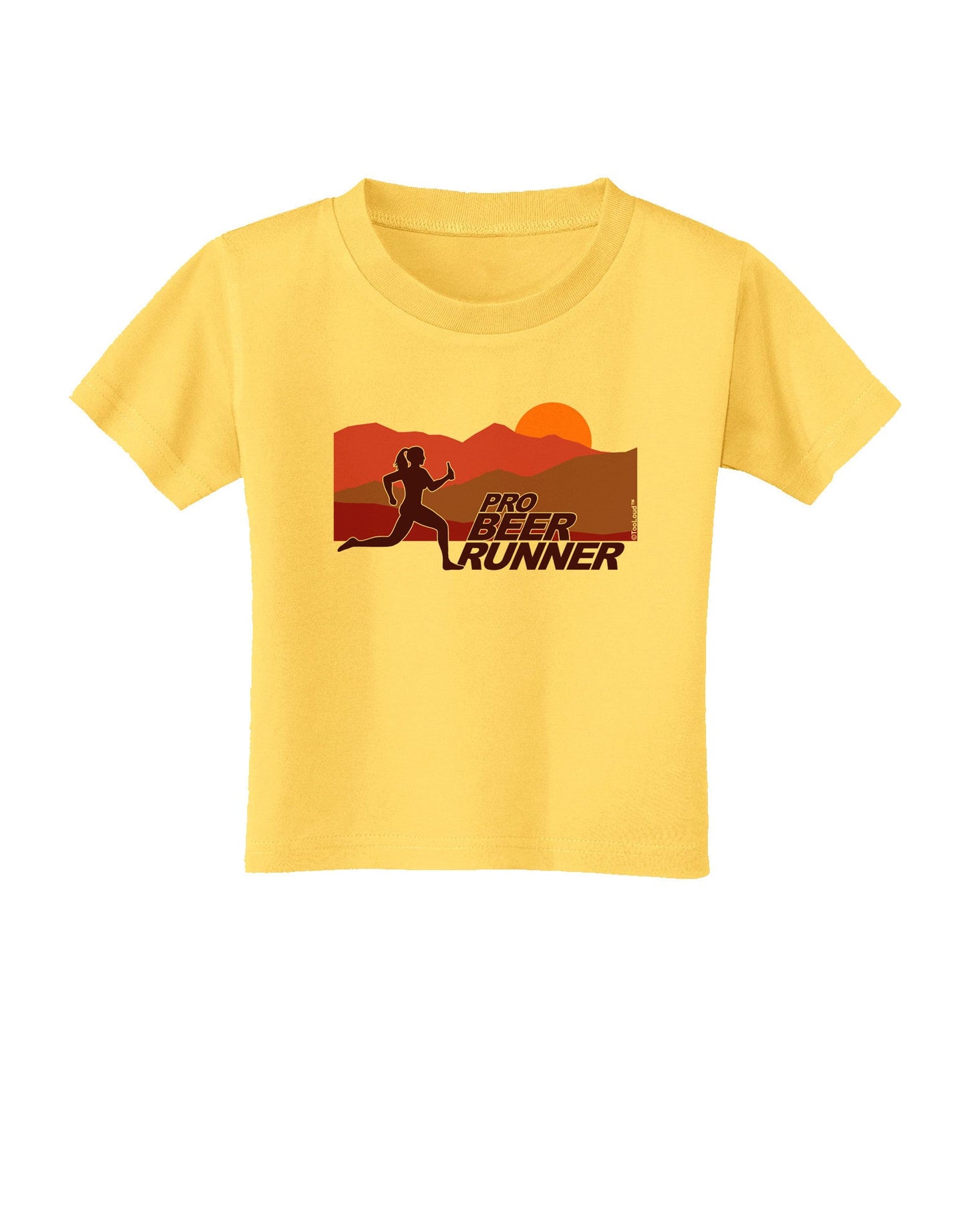 Pro Beer Runner Woman Toddler T-Shirt-Toddler T-Shirt-TooLoud-Yellow-2T-Davson Sales
