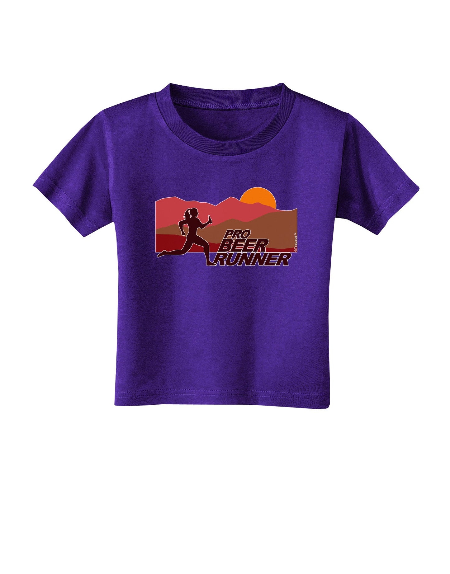 Pro Beer Runner Woman Toddler T-Shirt Dark-Toddler T-Shirt-TooLoud-Purple-2T-Davson Sales