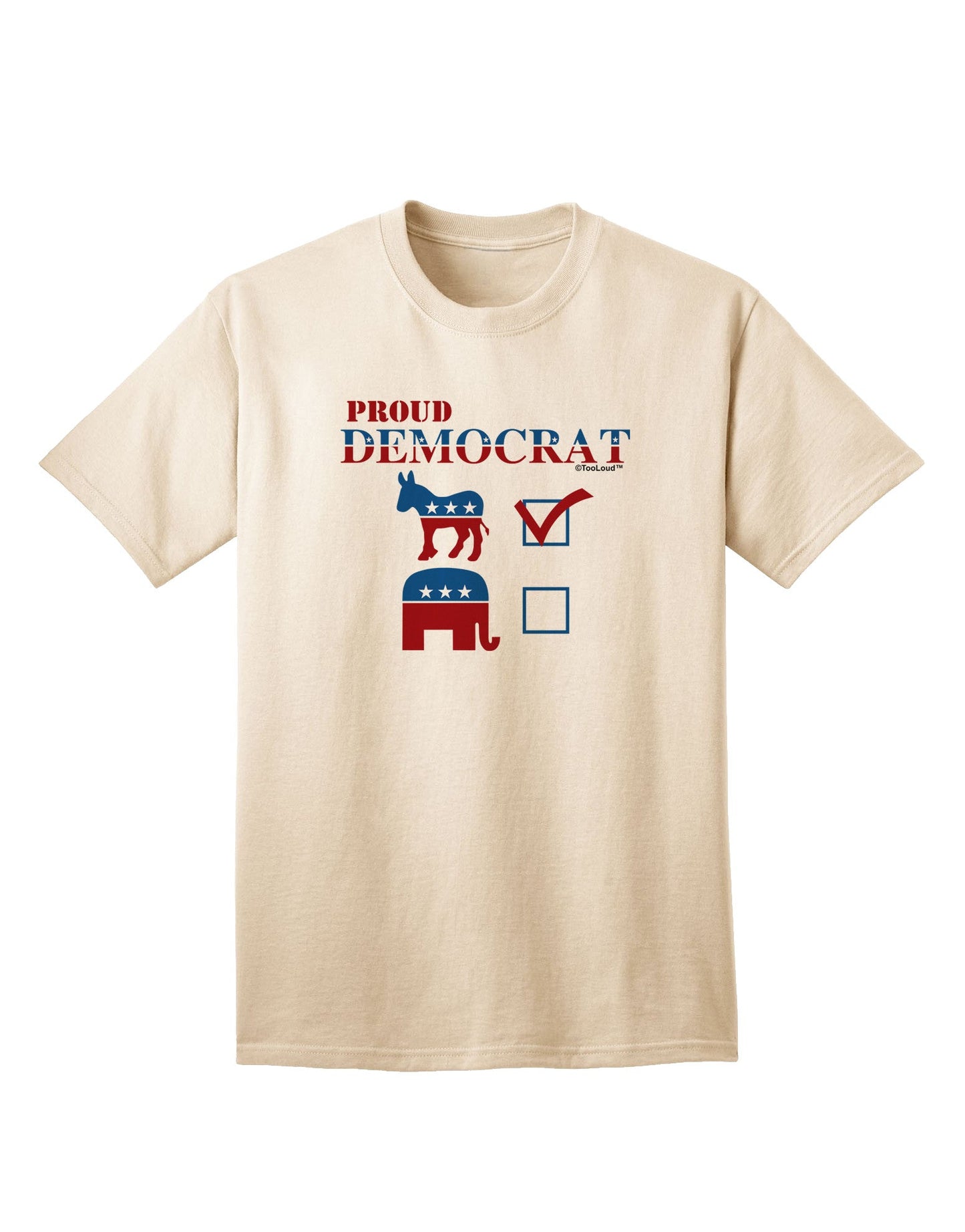 Proud Democrat Checkmark - Premium Adult T-Shirt for the Modern Political Enthusiast-Mens T-shirts-TooLoud-Natural-Small-Davson Sales
