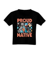 Proud Native American Toddler T-Shirt Dark-Toddler T-Shirt-TooLoud-Black-2T-Davson Sales