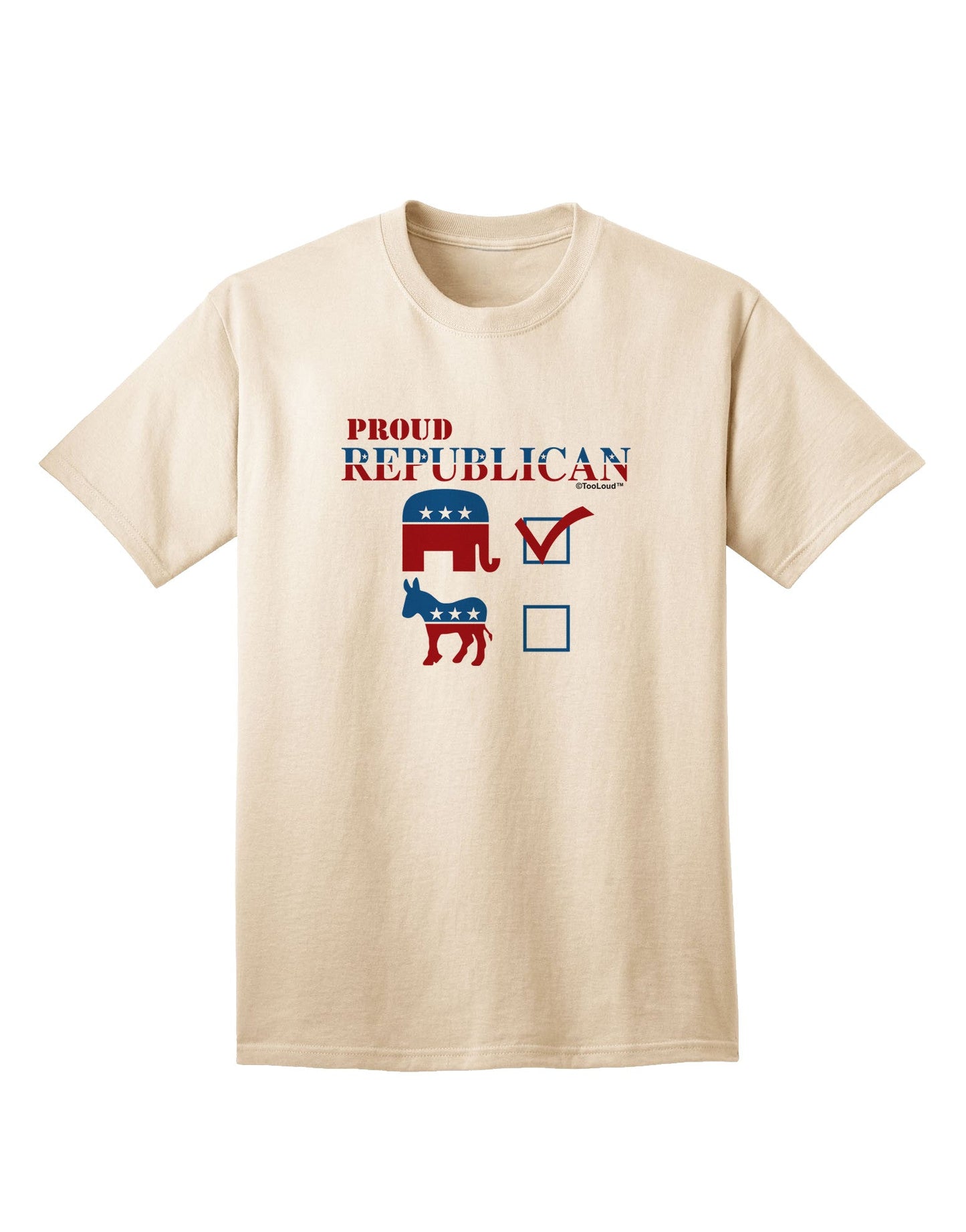 Proud Republican Checkmark - Premium Adult T-Shirt for the Discerning Conservative-Mens T-shirts-TooLoud-Natural-Small-Davson Sales