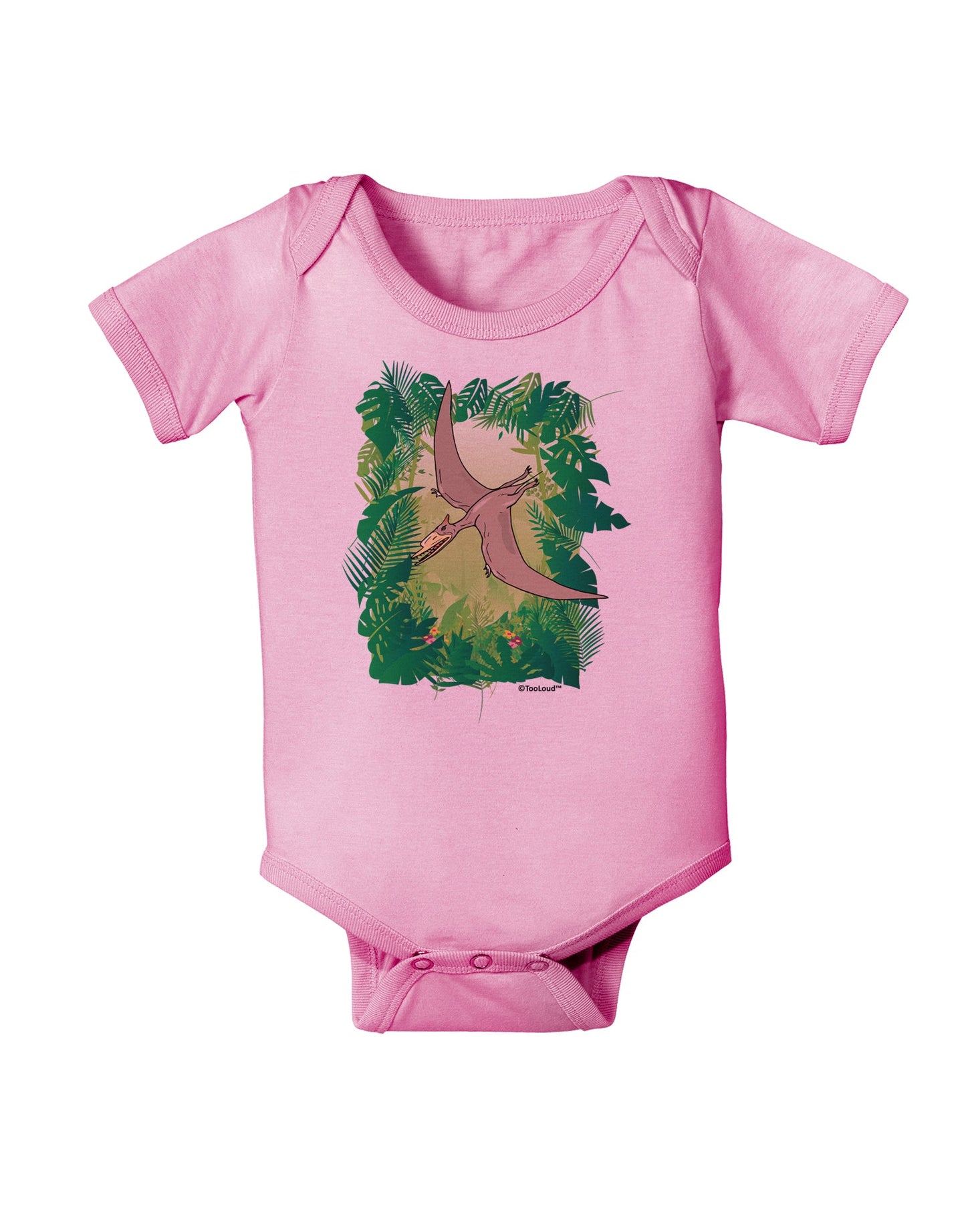 Pterosaurs - Without Name Baby Romper Bodysuit by TooLoud-Baby Romper-TooLoud-Light-Pink-06-Months-Davson Sales