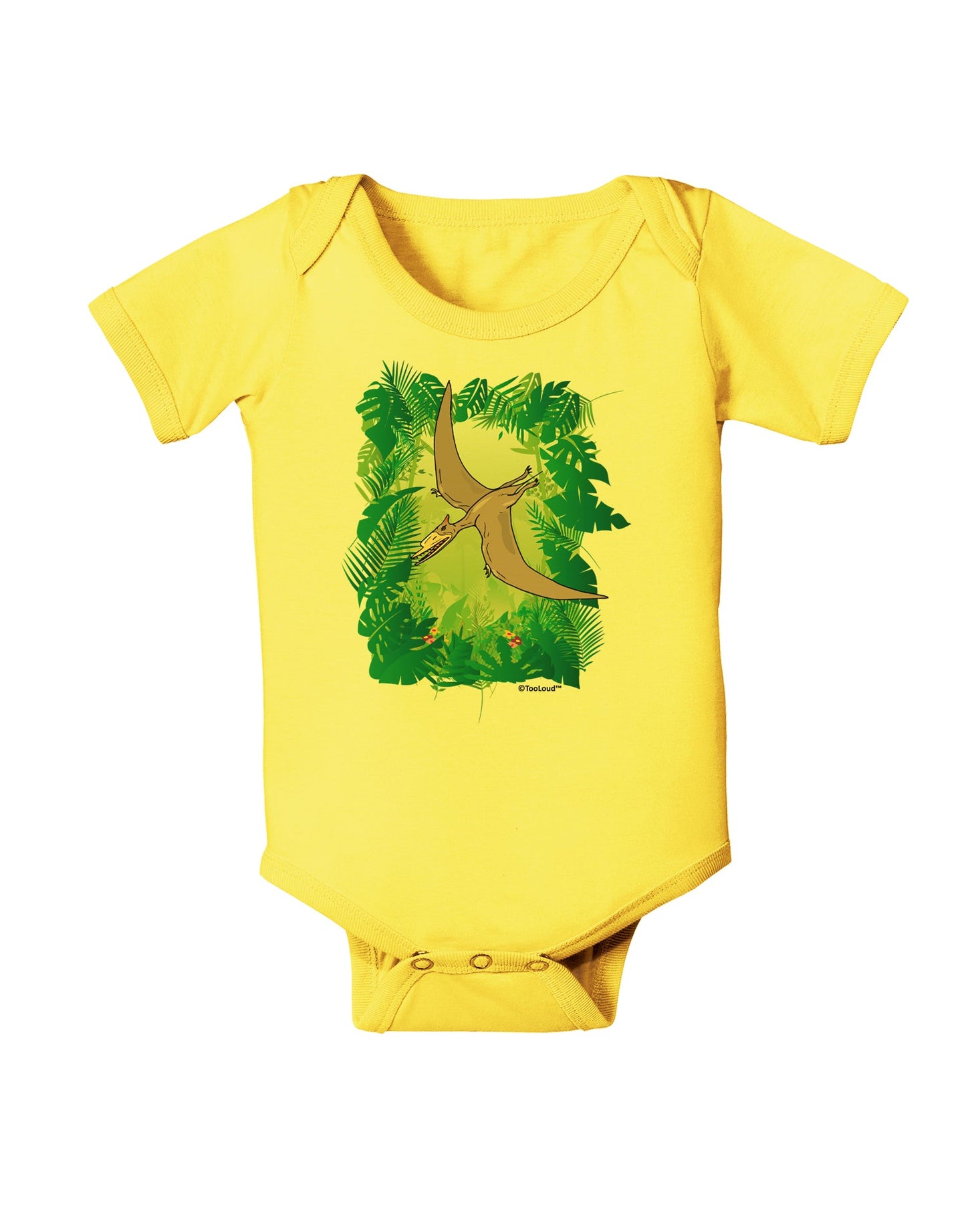 Pterosaurs - Without Name Baby Romper Bodysuit by TooLoud-Baby Romper-TooLoud-Yellow-06-Months-Davson Sales