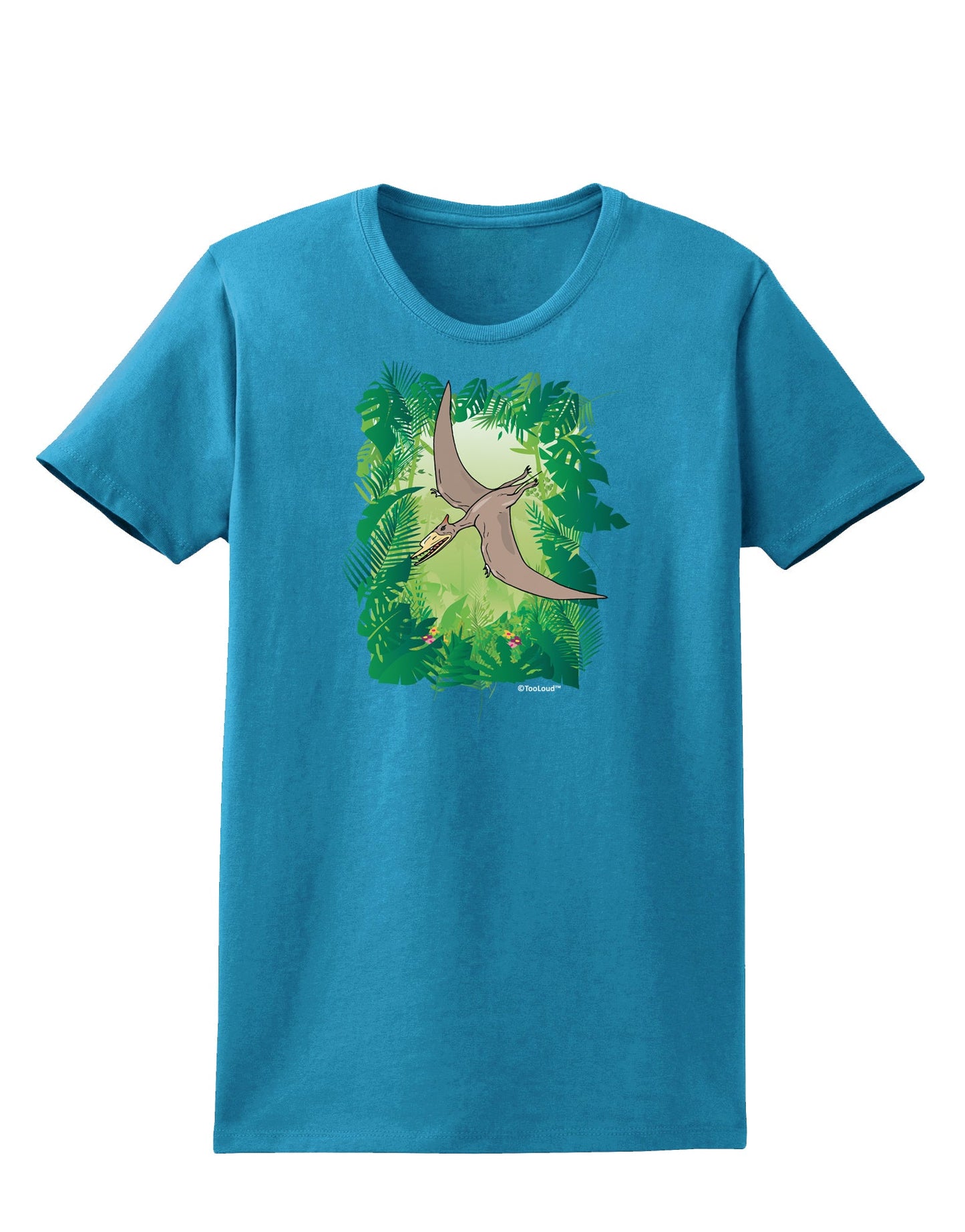 Pterosaurs - Without Name Womens Dark T-Shirt by TooLoud-Womens T-Shirt-TooLoud-Turquoise-X-Small-Davson Sales