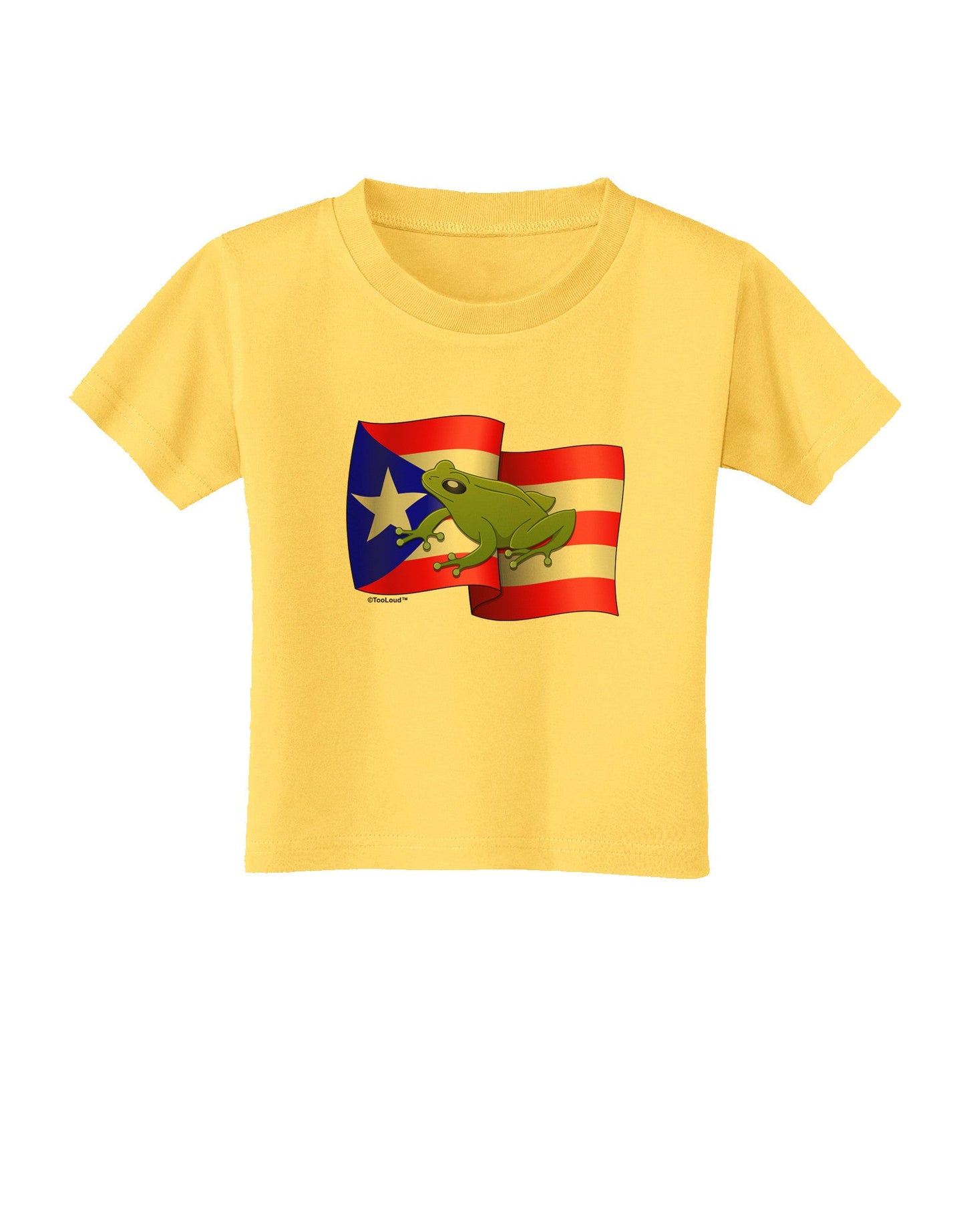 Puerto Rico Coqui Toddler T-Shirt-Toddler T-Shirt-TooLoud-Yellow-2T-Davson Sales