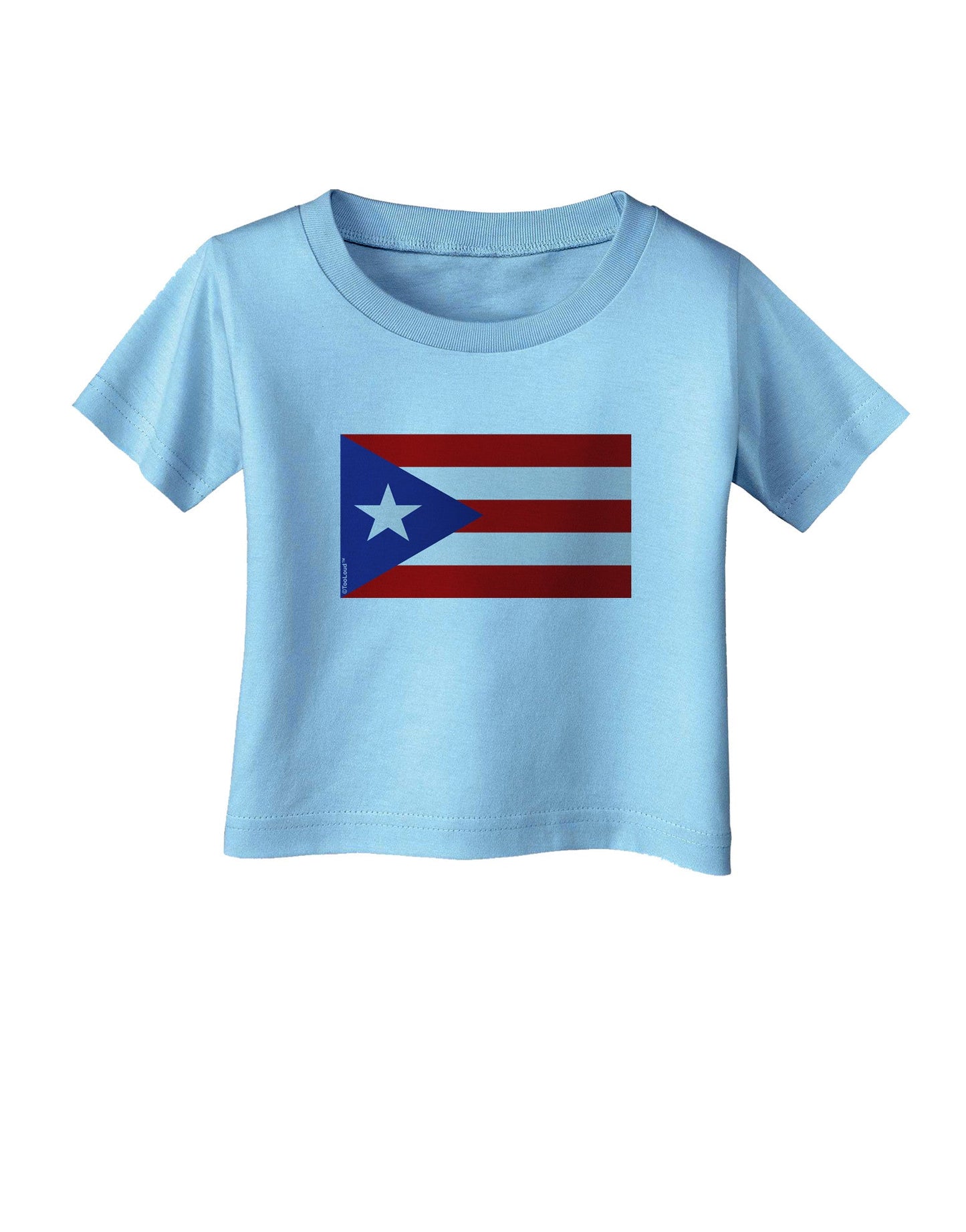 Puerto Rico Flag Infant T-Shirt-Infant T-Shirt-TooLoud-Aquatic-Blue-06-Months-Davson Sales
