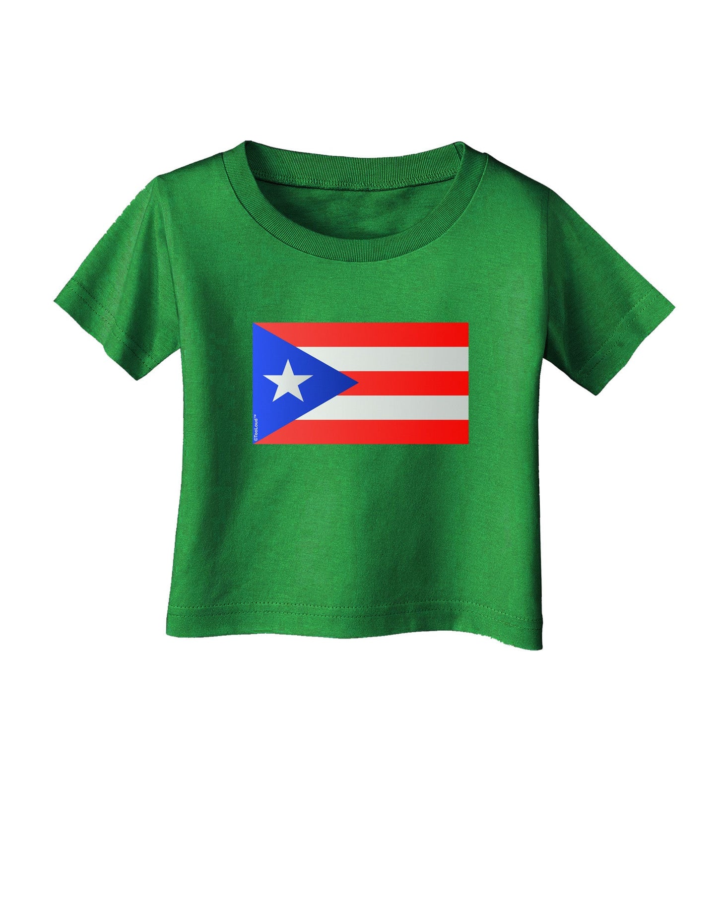 Puerto Rico Flag Infant T-Shirt Dark-Infant T-Shirt-TooLoud-Clover-Green-06-Months-Davson Sales