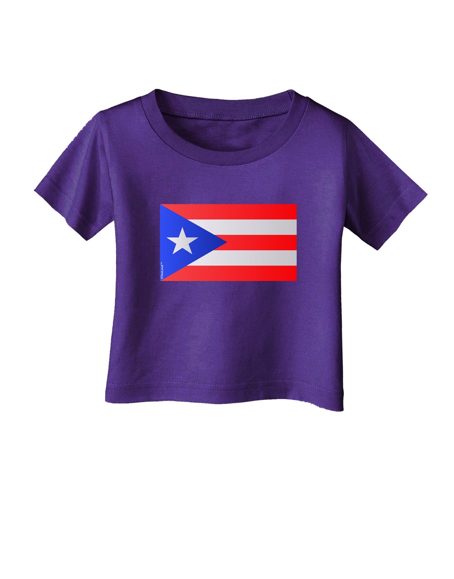 Puerto Rico Flag Infant T-Shirt Dark-Infant T-Shirt-TooLoud-Purple-06-Months-Davson Sales