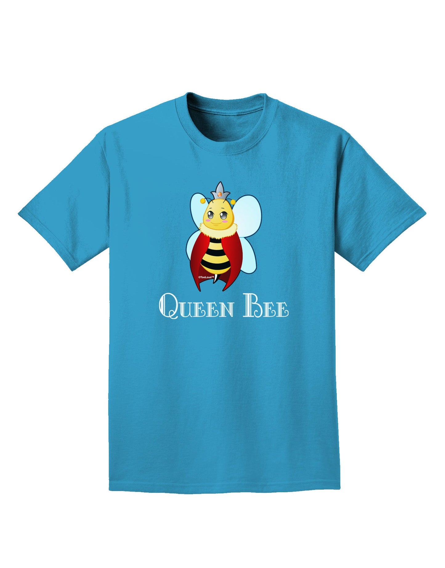 Queen Bee Text Adult Dark T-Shirt-Mens T-Shirt-TooLoud-Turquoise-Small-Davson Sales