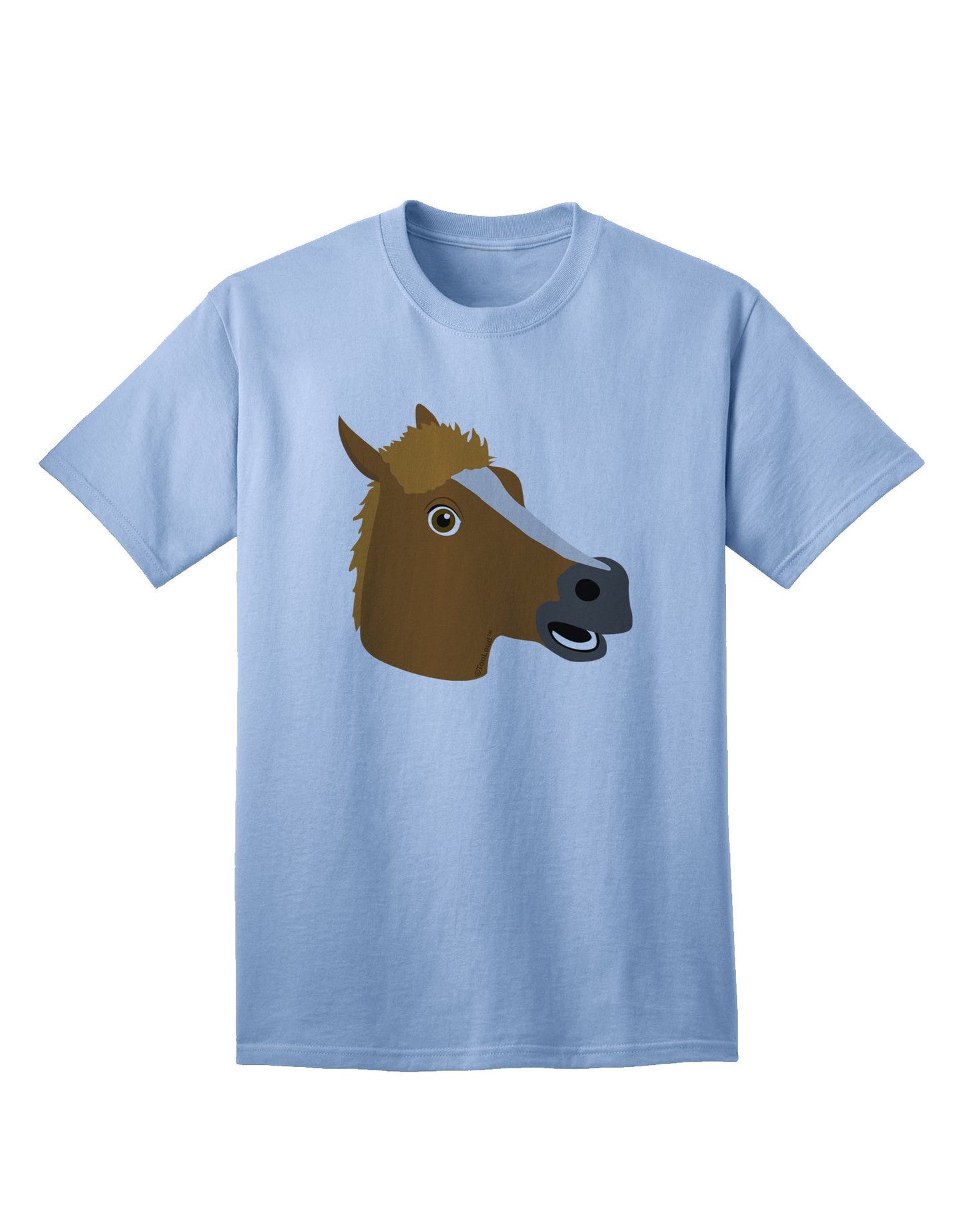 Quirky Cartoon Horse Head - Premium Adult T-Shirt Collection-Mens T-shirts-TooLoud-Light-Blue-Small-Davson Sales