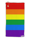 Rainbow Horizontal Gay Pride Flag Micro Terry Gromet Golf Towel 15 x 22 Inch All Over Print by TooLoud-Golf Towel-TooLoud-White-Davson Sales