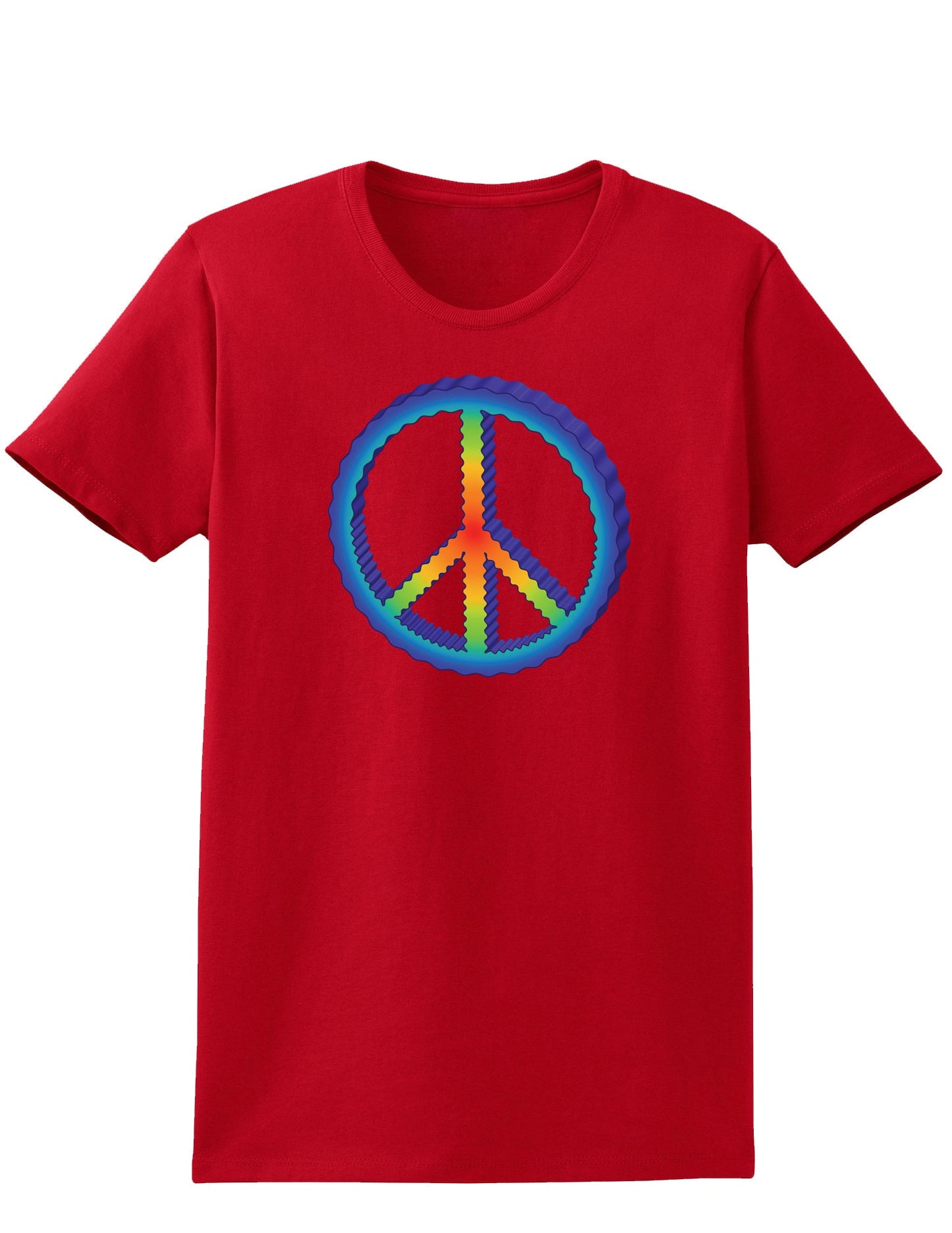 Rainbow Peace Womens Dark T-Shirt-TooLoud-Red-X-Small-Davson Sales