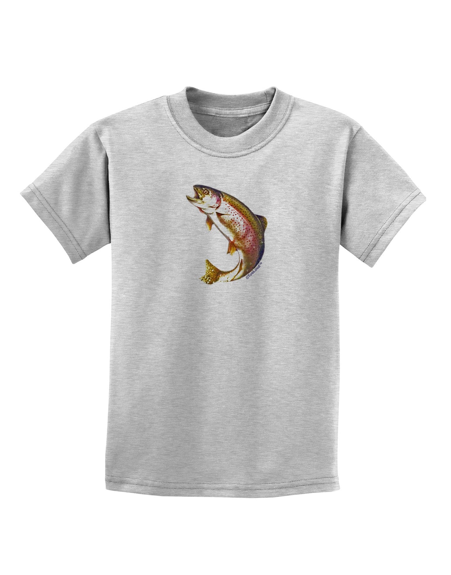 Rainbow Trout Childrens T-Shirt-Childrens T-Shirt-TooLoud-AshGray-X-Small-Davson Sales