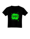 Rave Splatter Green Toddler T-Shirt Dark-Toddler T-Shirt-TooLoud-Black-2T-Davson Sales
