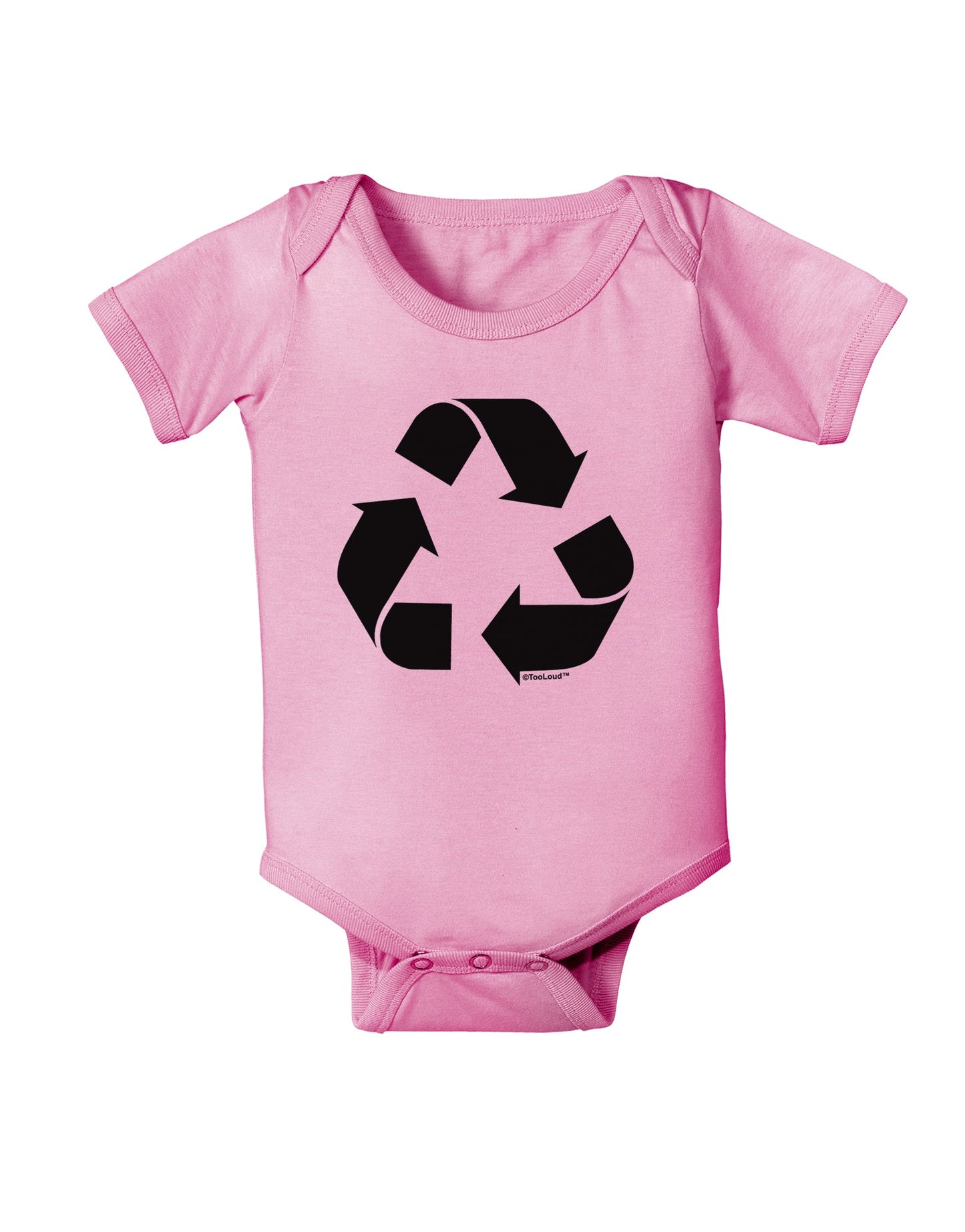 Recycle Black and White Baby Romper Bodysuit by TooLoud-Baby Romper-TooLoud-Light-Pink-06-Months-Davson Sales