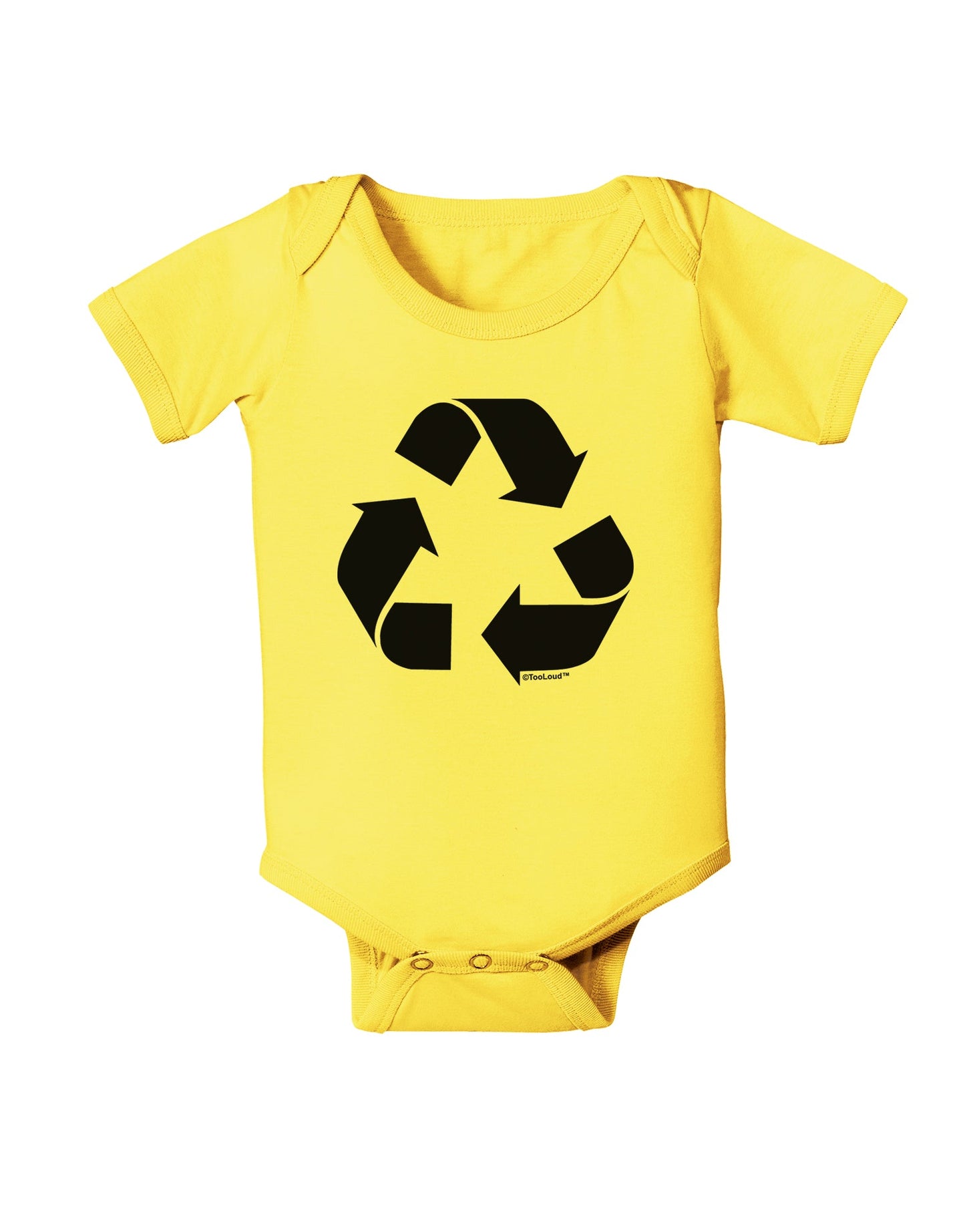 Recycle Black and White Baby Romper Bodysuit by TooLoud-Baby Romper-TooLoud-Yellow-06-Months-Davson Sales