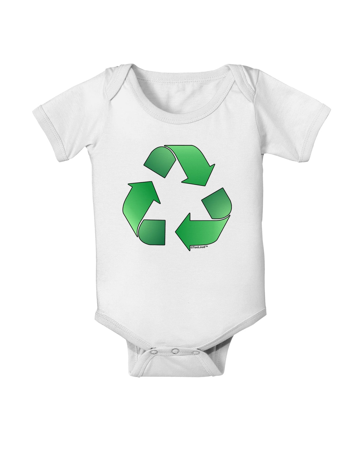 Recycle Green Baby Romper Bodysuit by TooLoud-Baby Romper-TooLoud-White-06-Months-Davson Sales