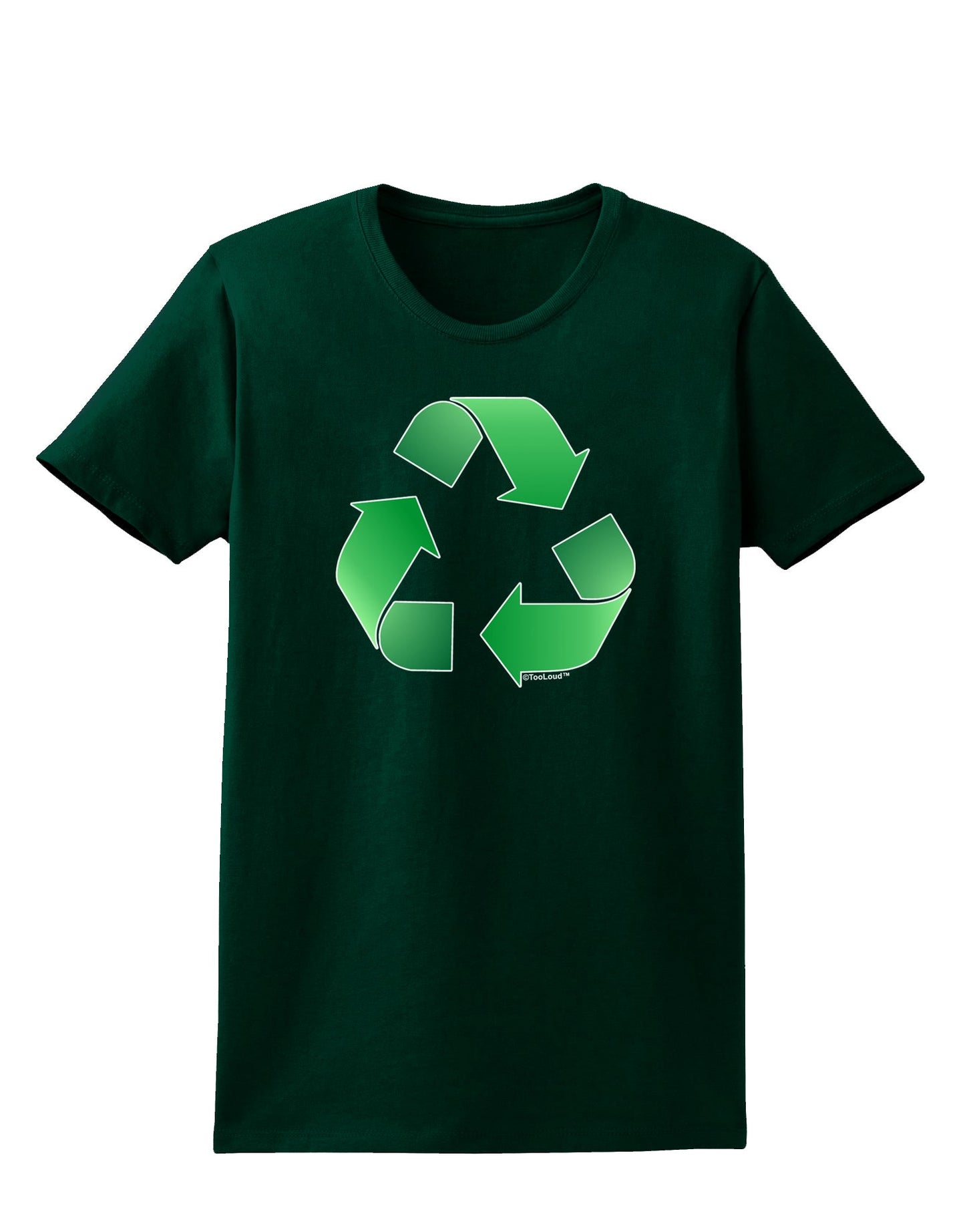 Recycle Green Womens Dark T-Shirt by TooLoud-Womens T-Shirt-TooLoud-Forest-Green-Small-Davson Sales