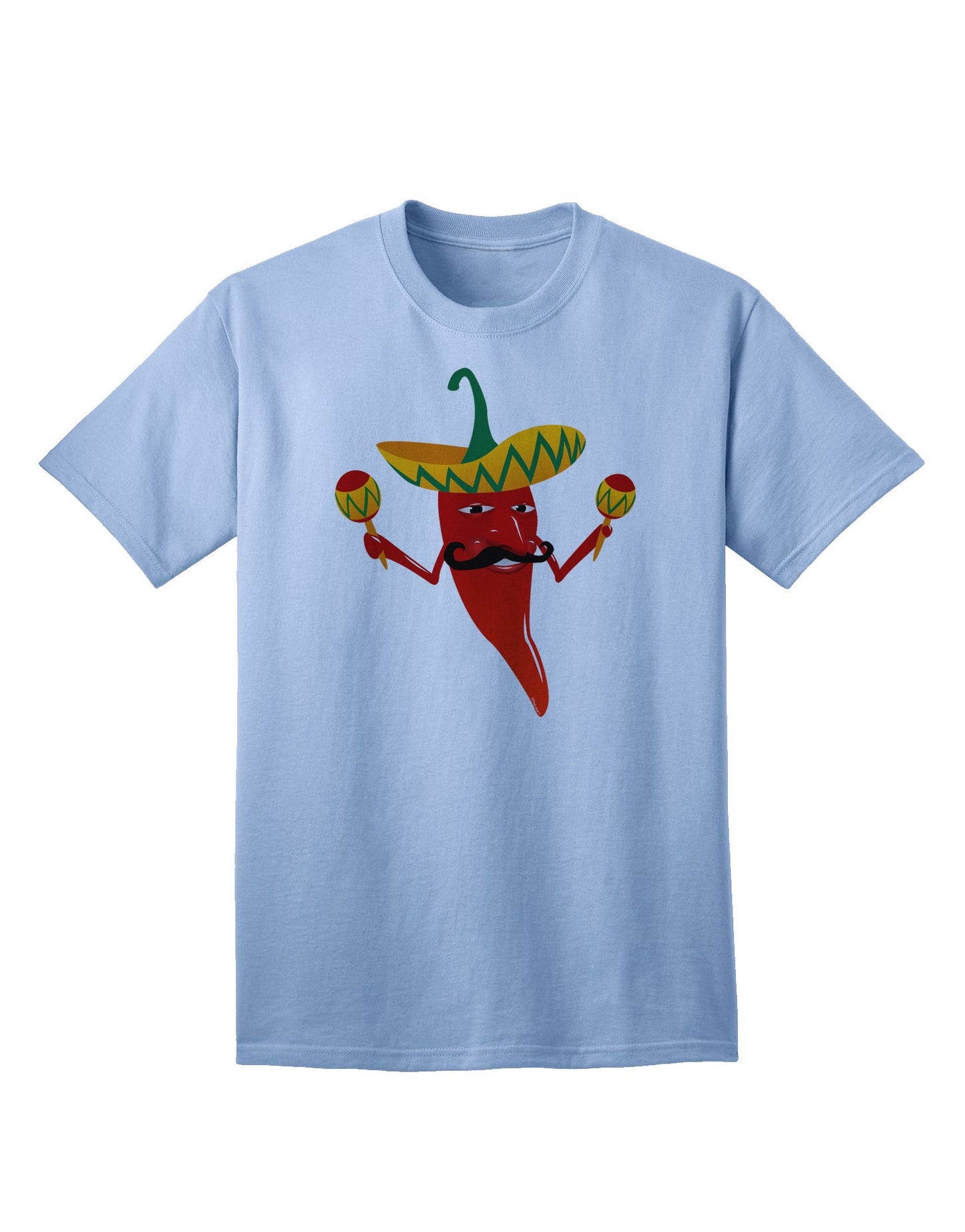 Red Hot Mexican Chili Pepper Adult T-Shirt: A Bold Statement Piece for the Fashion-Forward Adult-Mens T-shirts-TooLoud-Light-Blue-Small-Davson Sales