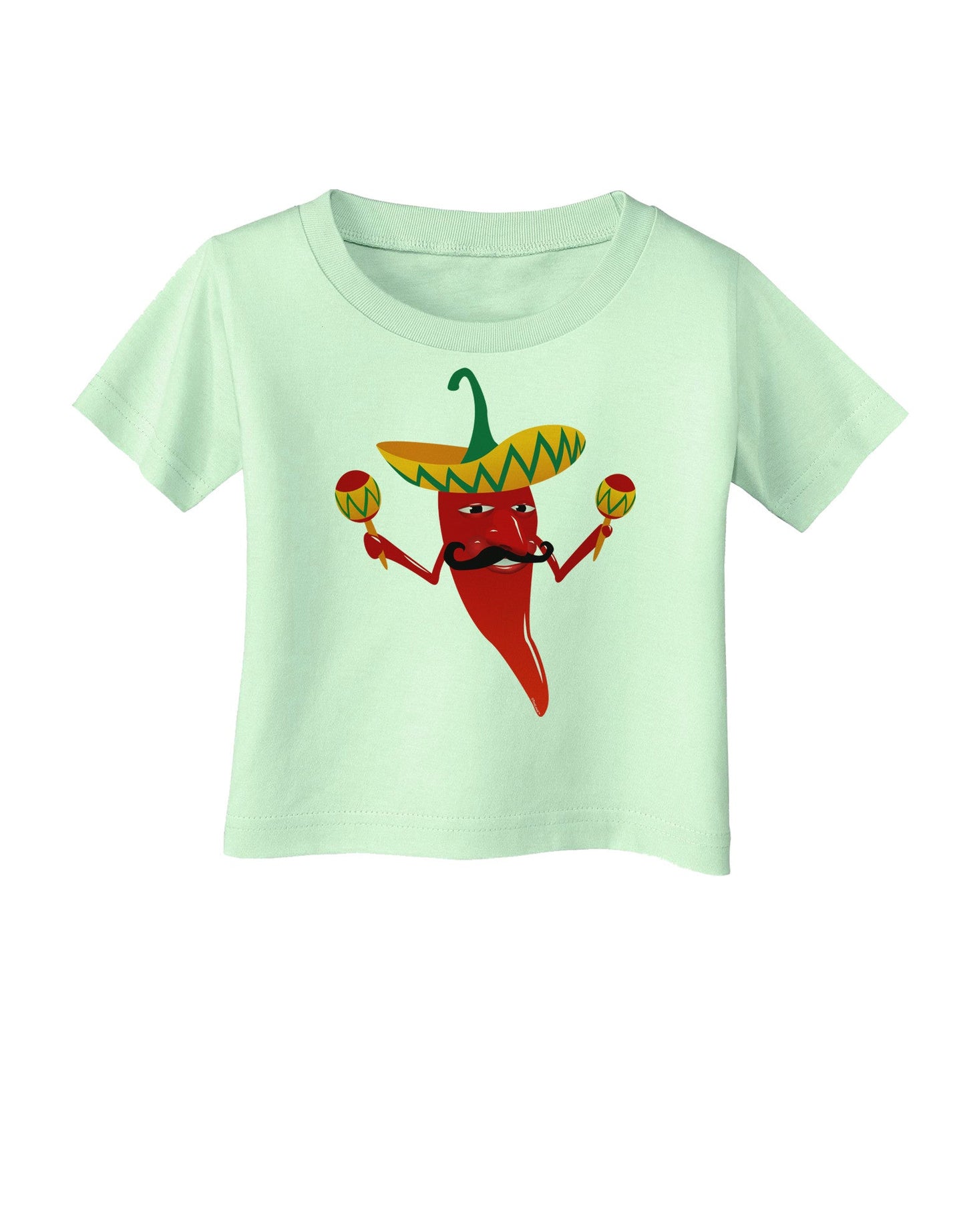 Red Hot Mexican Chili Pepper Infant T-Shirt-Infant T-Shirt-TooLoud-Light-Green-06-Months-Davson Sales