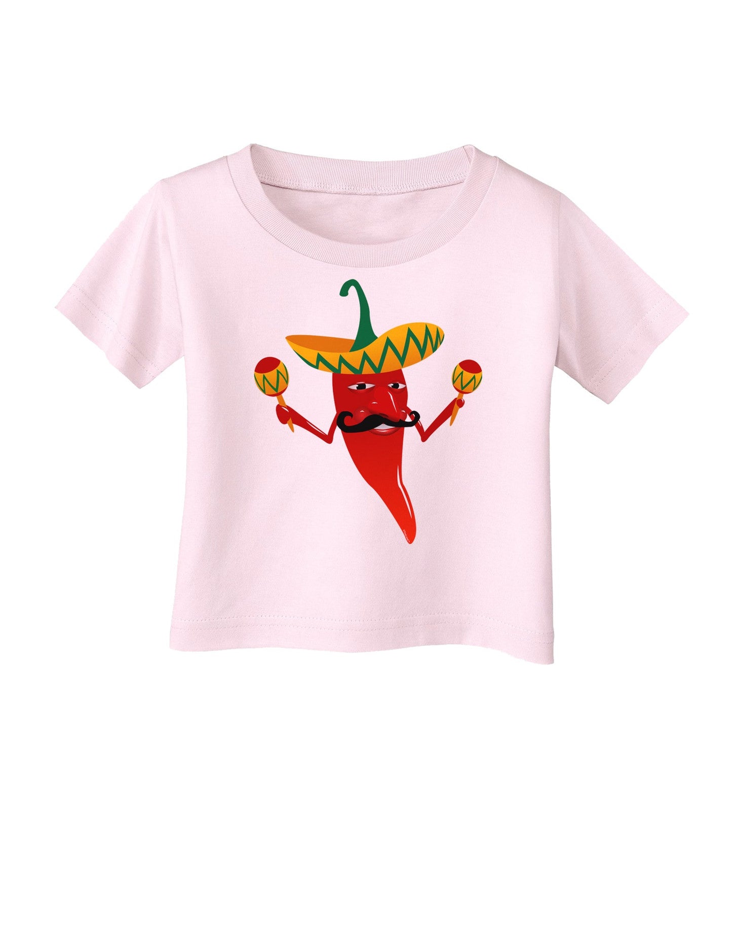 Red Hot Mexican Chili Pepper Infant T-Shirt-Infant T-Shirt-TooLoud-Light-Pink-06-Months-Davson Sales