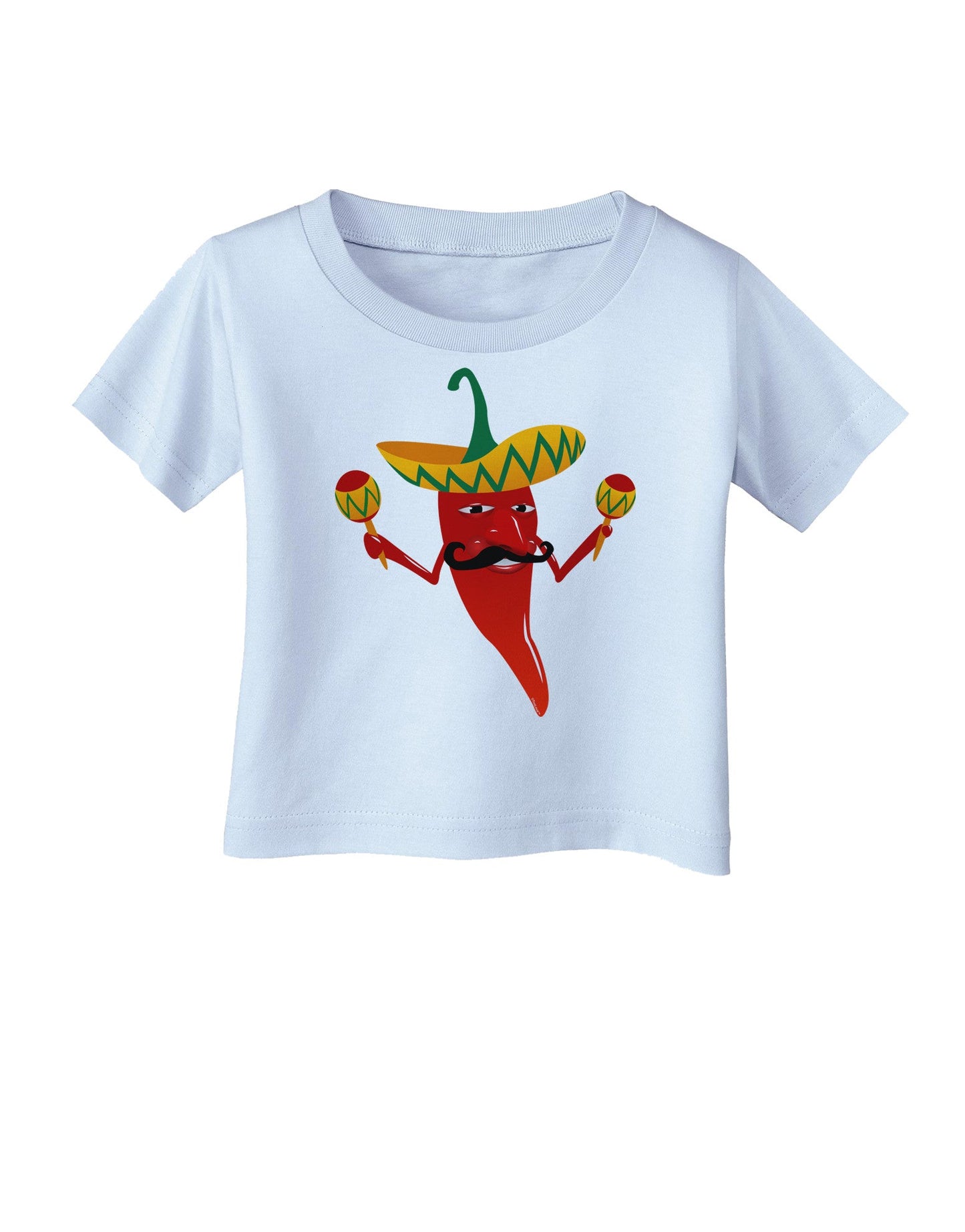 Red Hot Mexican Chili Pepper Infant T-Shirt-Infant T-Shirt-TooLoud-Light-Blue-06-Months-Davson Sales