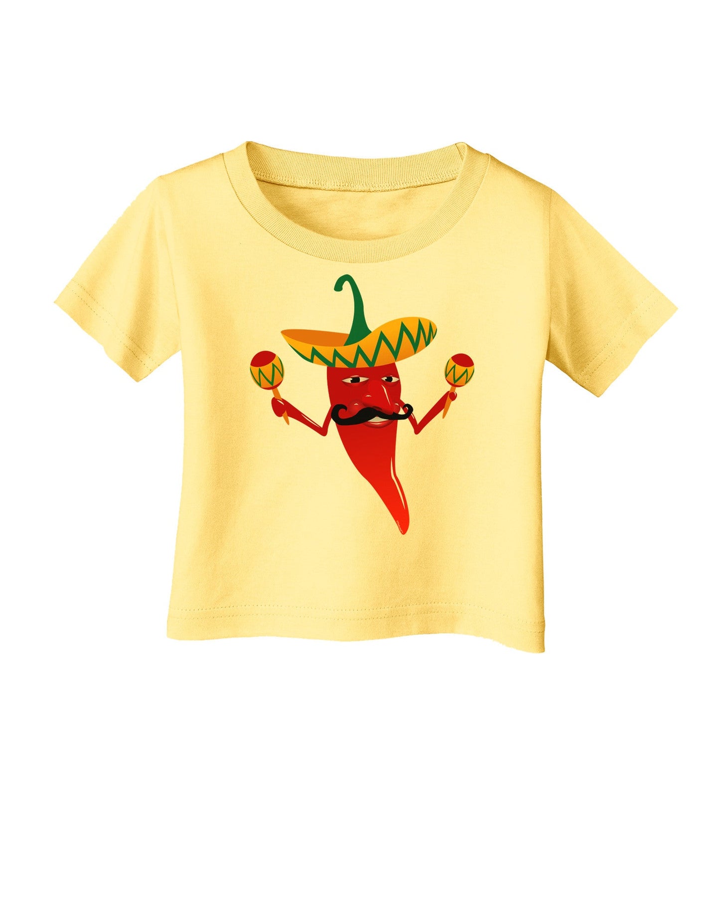 Red Hot Mexican Chili Pepper Infant T-Shirt-Infant T-Shirt-TooLoud-Daffodil-Yellow-06-Months-Davson Sales