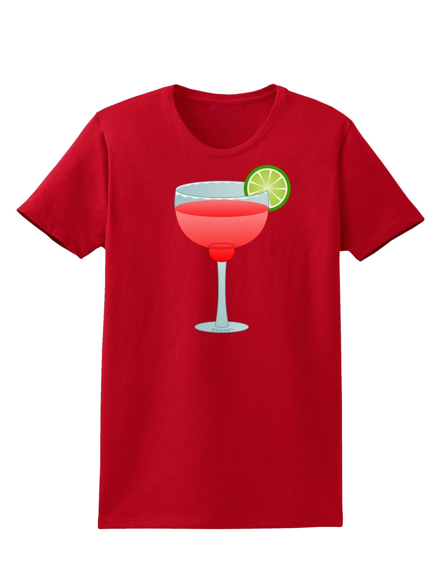 Red Margarita with Lime - Cinco de Mayo Womens Dark T-Shirt by TooLoud-Womens T-Shirt-TooLoud-Red-X-Small-Davson Sales