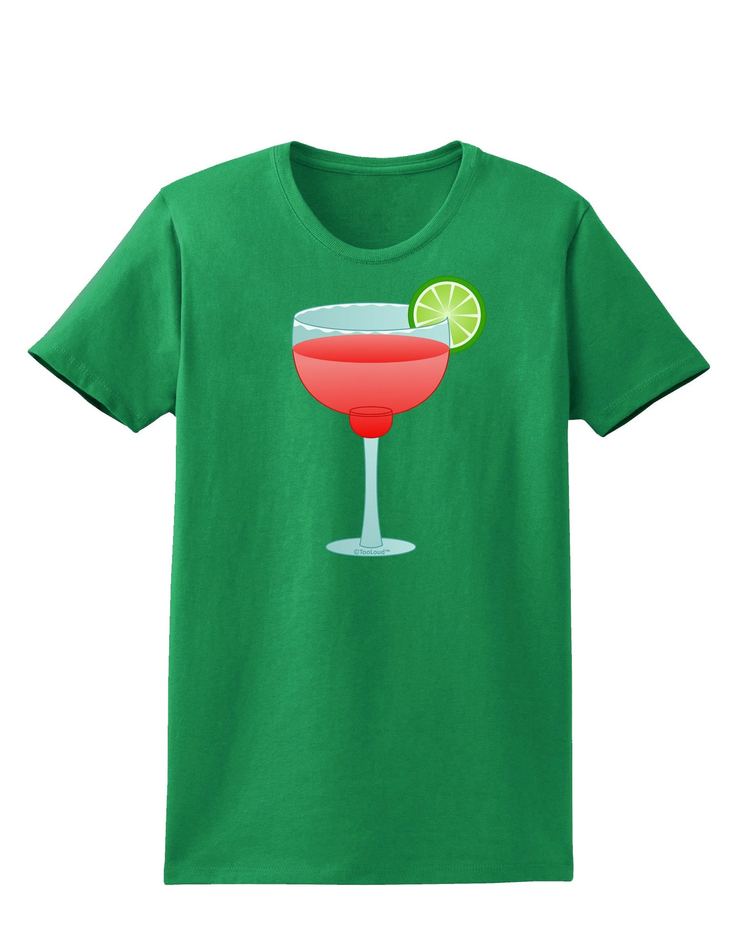 Red Margarita with Lime - Cinco de Mayo Womens Dark T-Shirt by TooLoud-Womens T-Shirt-TooLoud-Kelly-Green-X-Small-Davson Sales