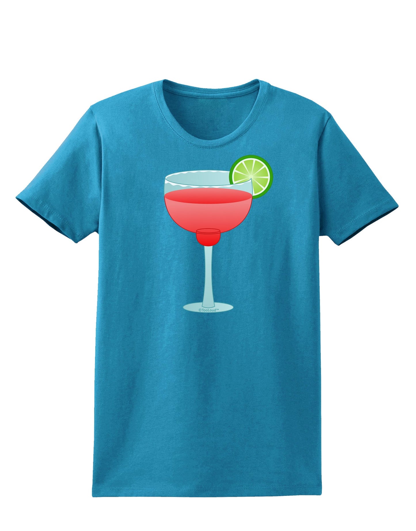 Red Margarita with Lime - Cinco de Mayo Womens Dark T-Shirt by TooLoud-Womens T-Shirt-TooLoud-Turquoise-X-Small-Davson Sales