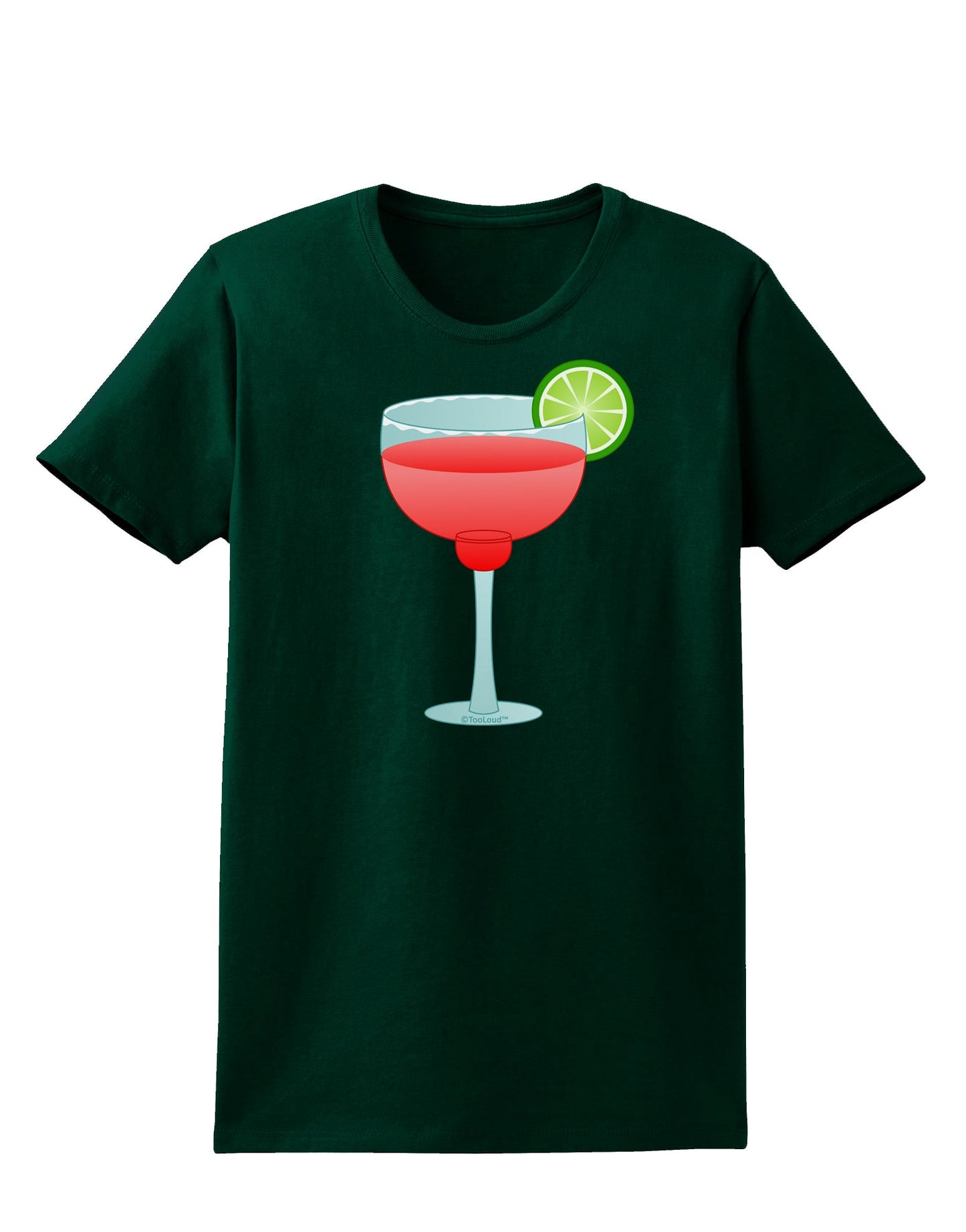 Red Margarita with Lime - Cinco de Mayo Womens Dark T-Shirt by TooLoud-Womens T-Shirt-TooLoud-Forest-Green-Small-Davson Sales