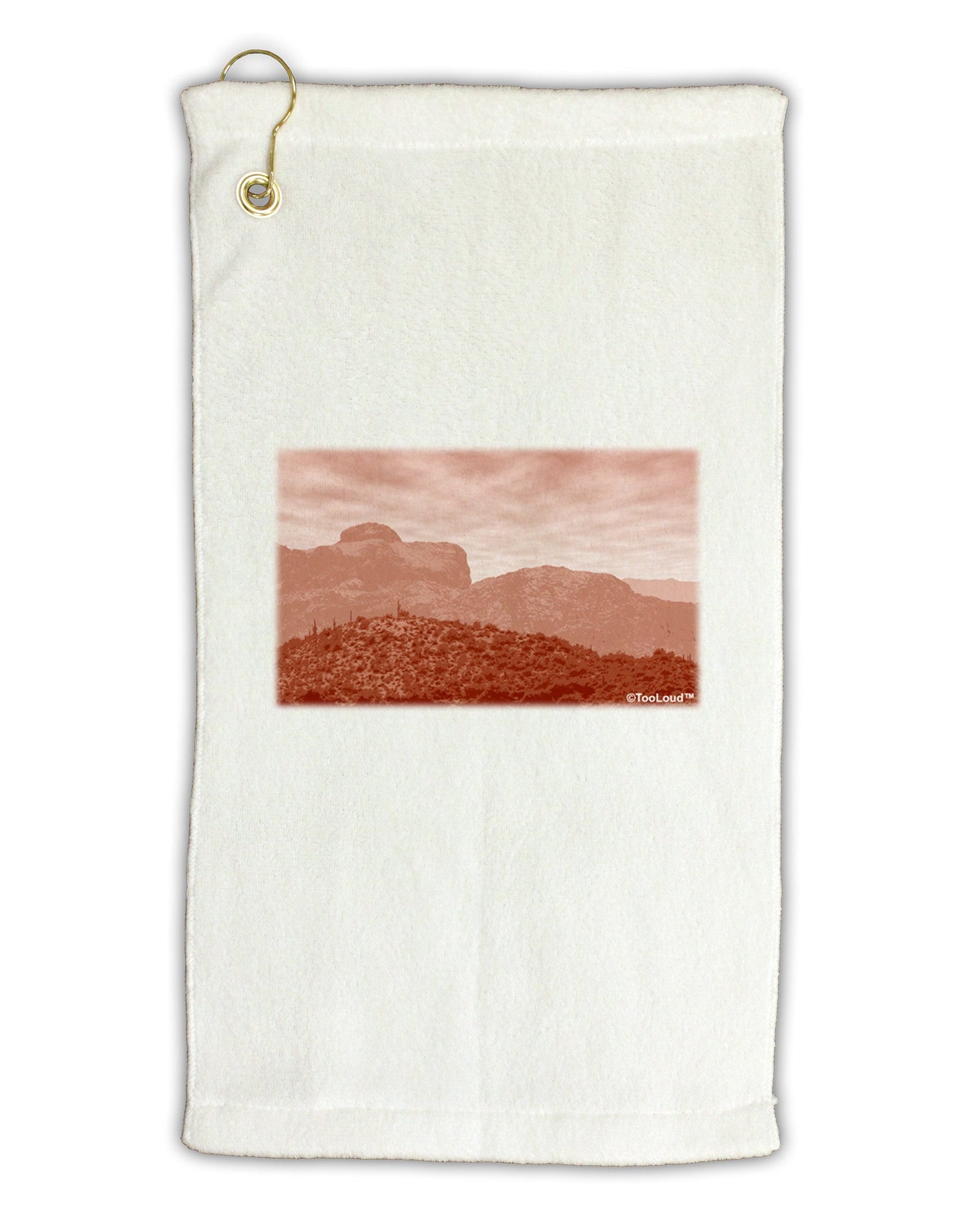 Red Planet Landscape Micro Terry Gromet Golf Towel 11"x19-Golf Towel-TooLoud-White-Davson Sales